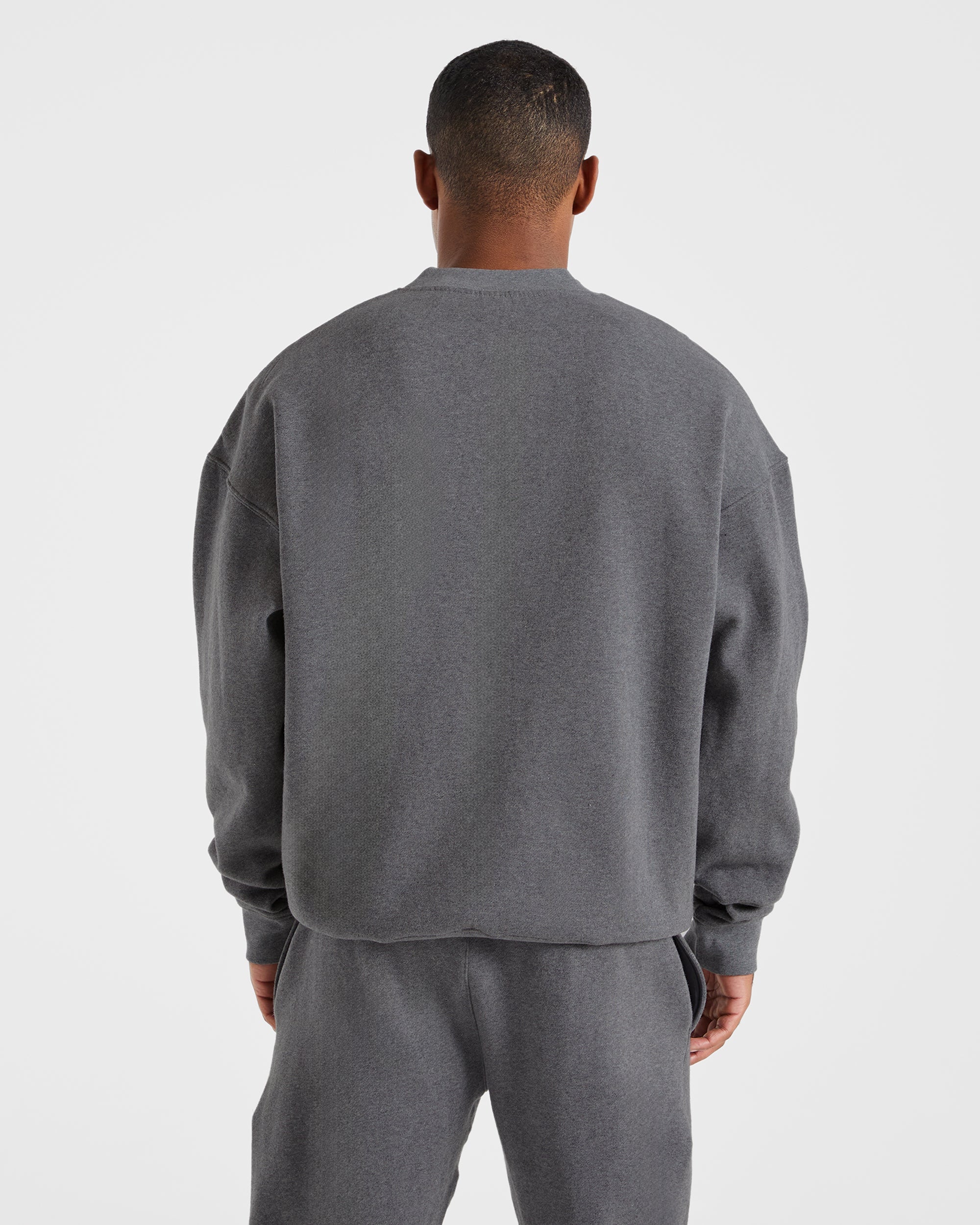 Essential Oversized Sweater - Charcoal Marl