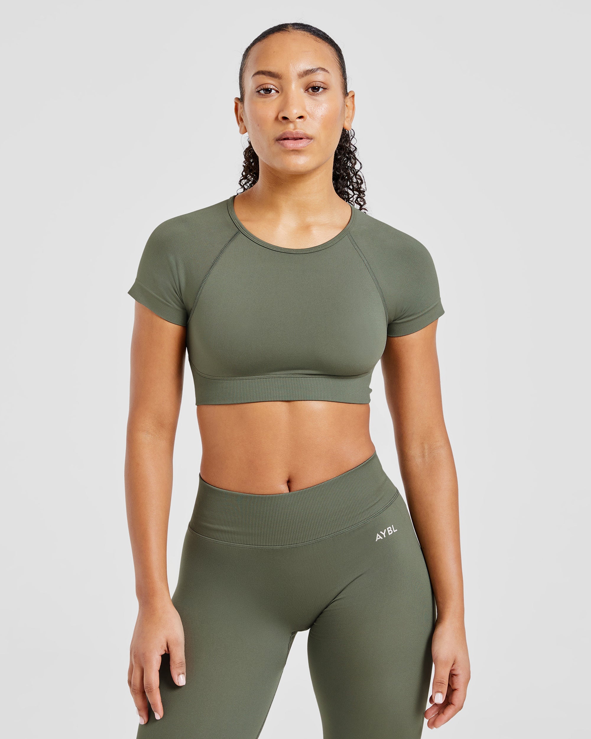 Adapt Seamless Crop Top - Vert