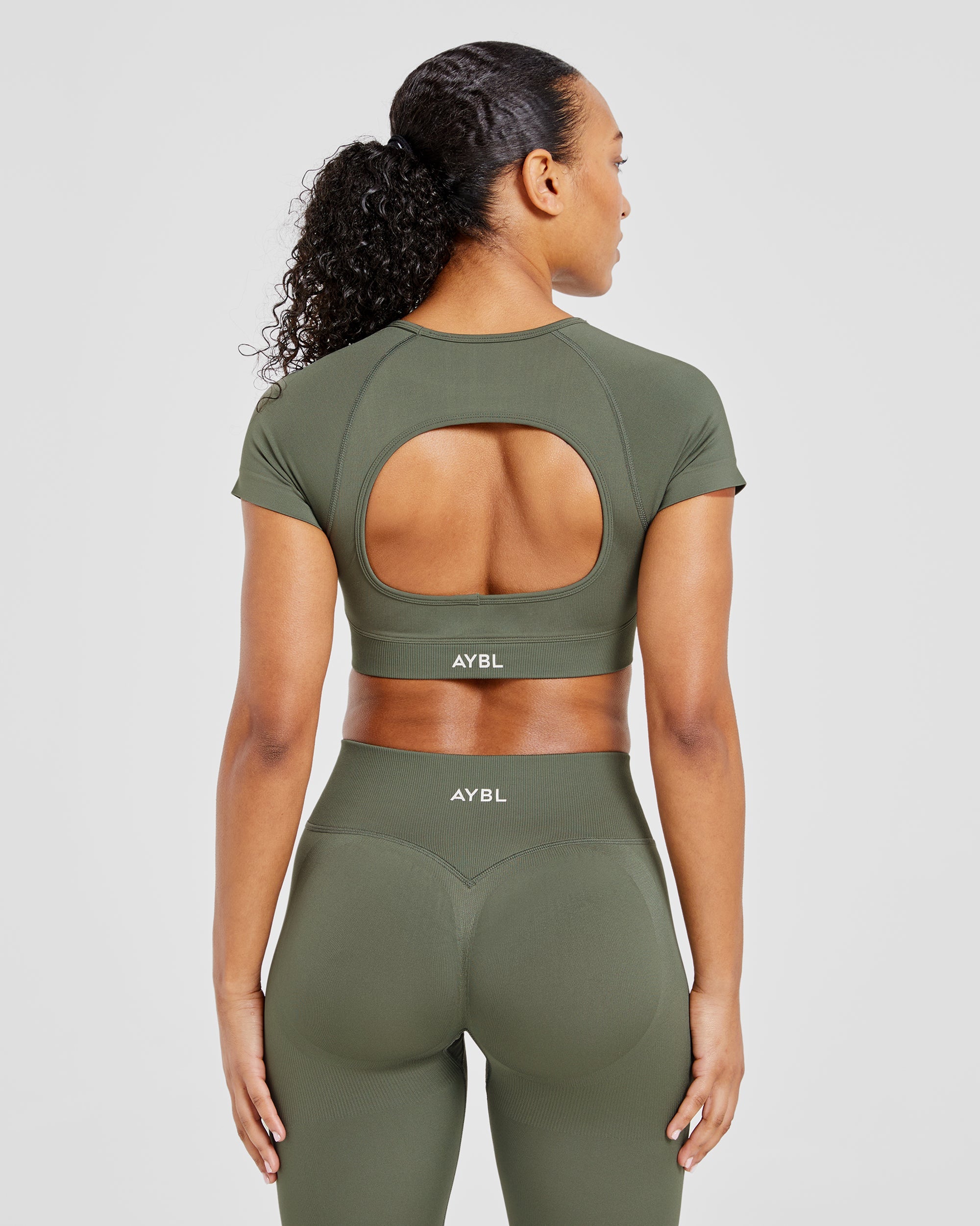 Adapt Seamless Crop Top - Vert