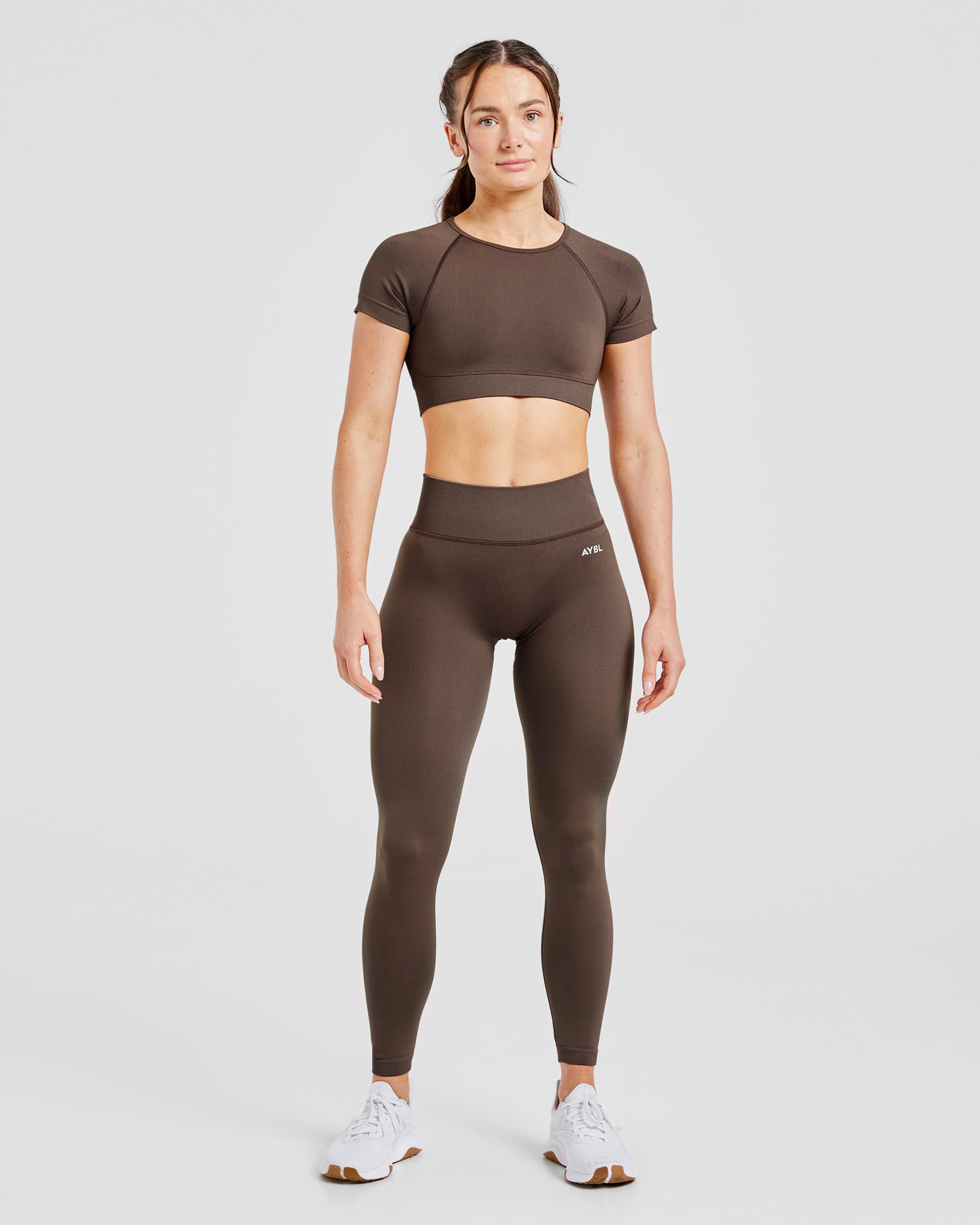 Adapt Seamless Crop Top - Brun