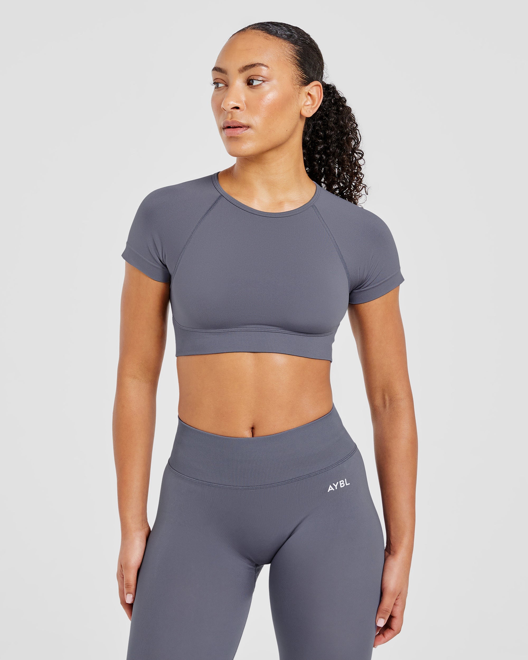 Adapt Seamless Crop Top - Slate