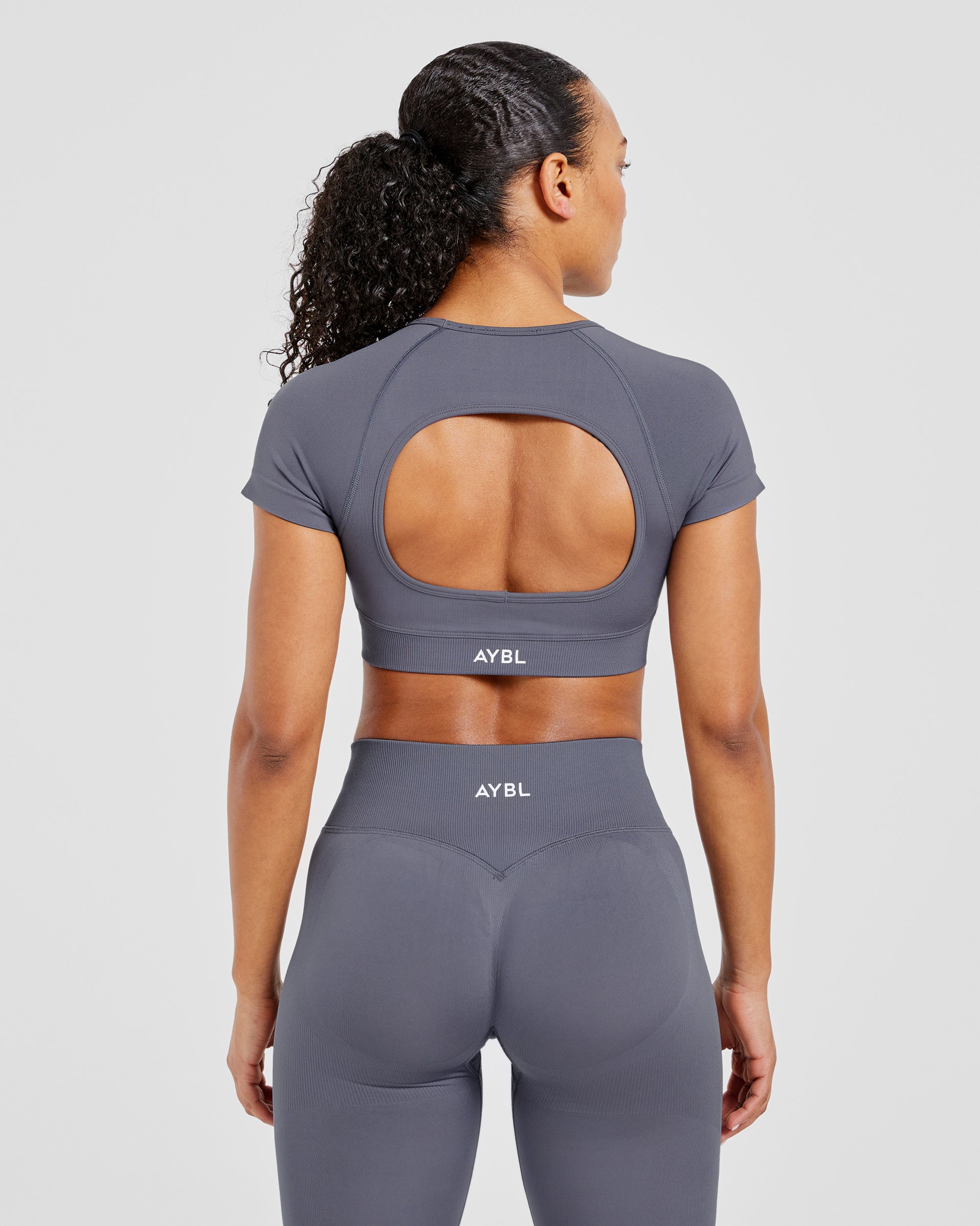 Adapt Seamless Crop Top - Slate