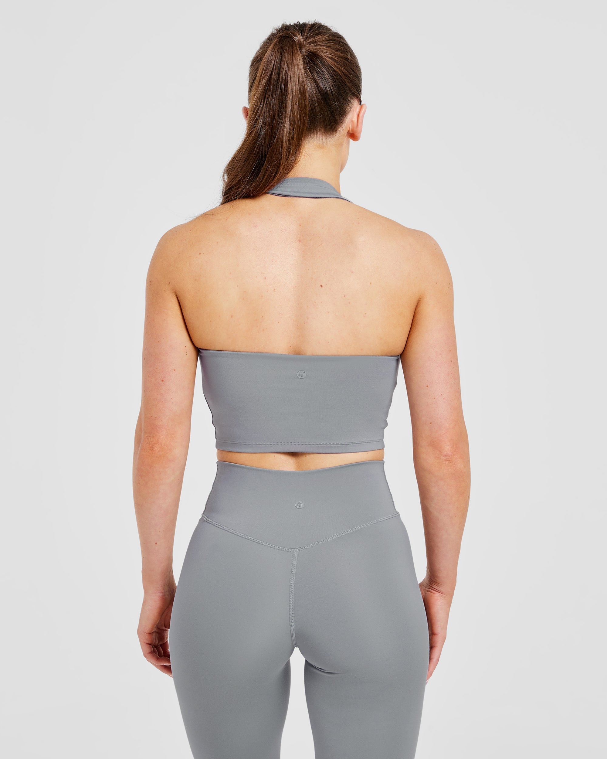 Staple Halterneck Crop Top -  Gris