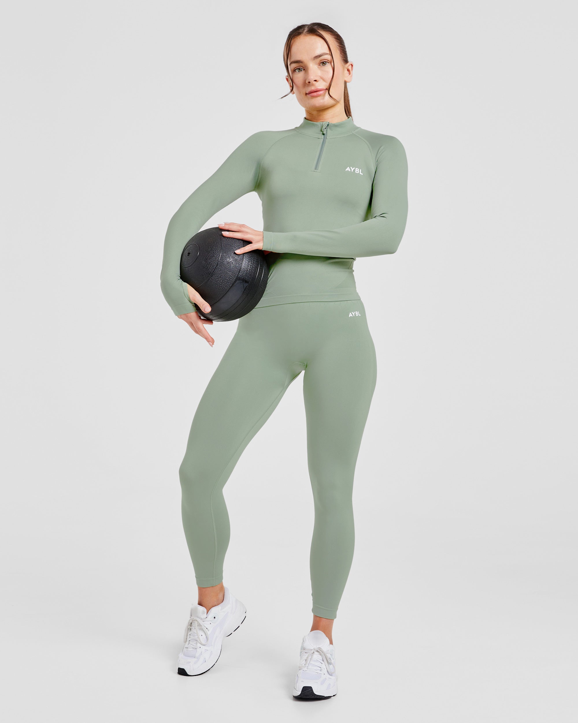 Empower Seamless 1/2 Zip Jacket - Grove Vert