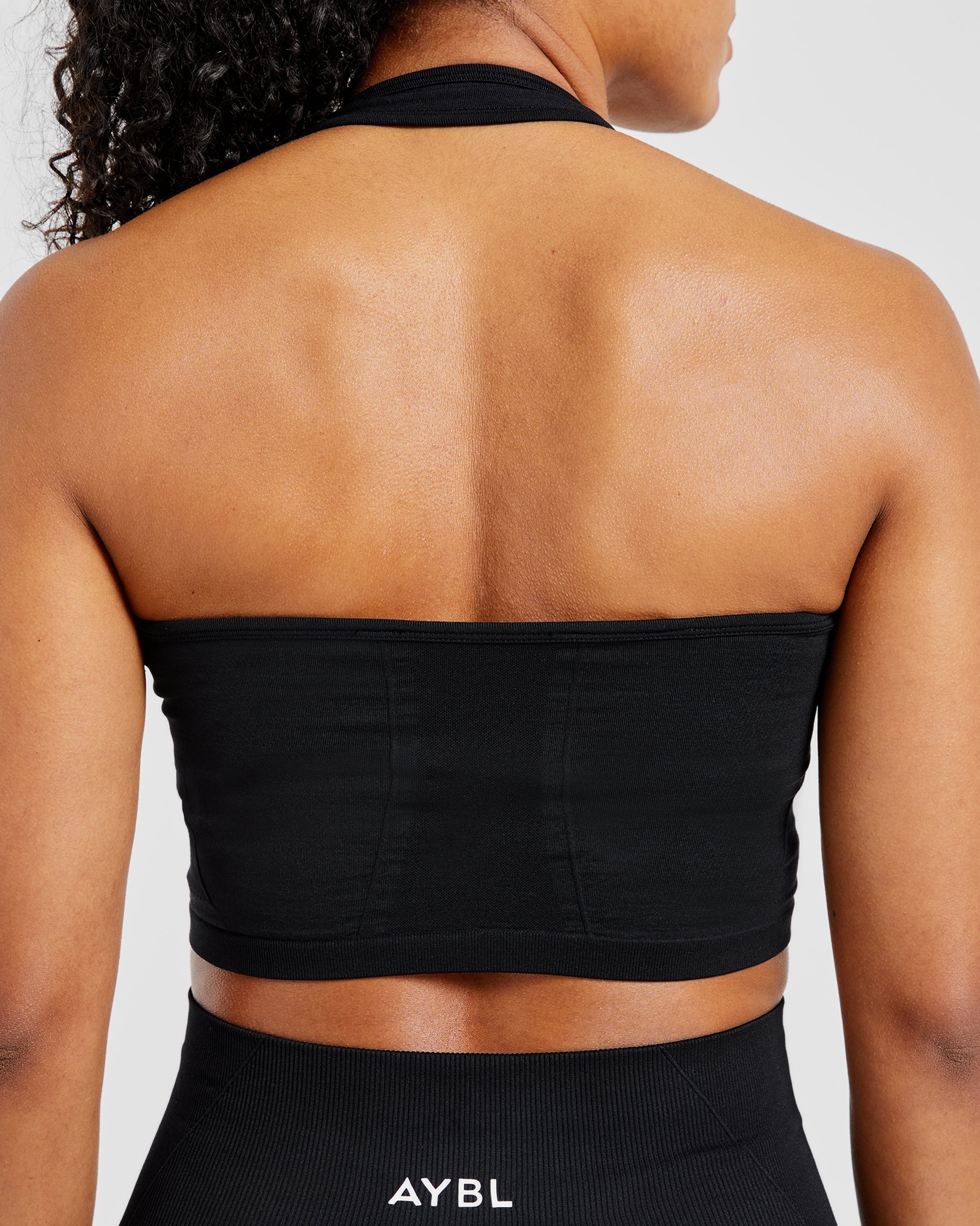 Empower Seamless Halterneck Crop Top - Noir