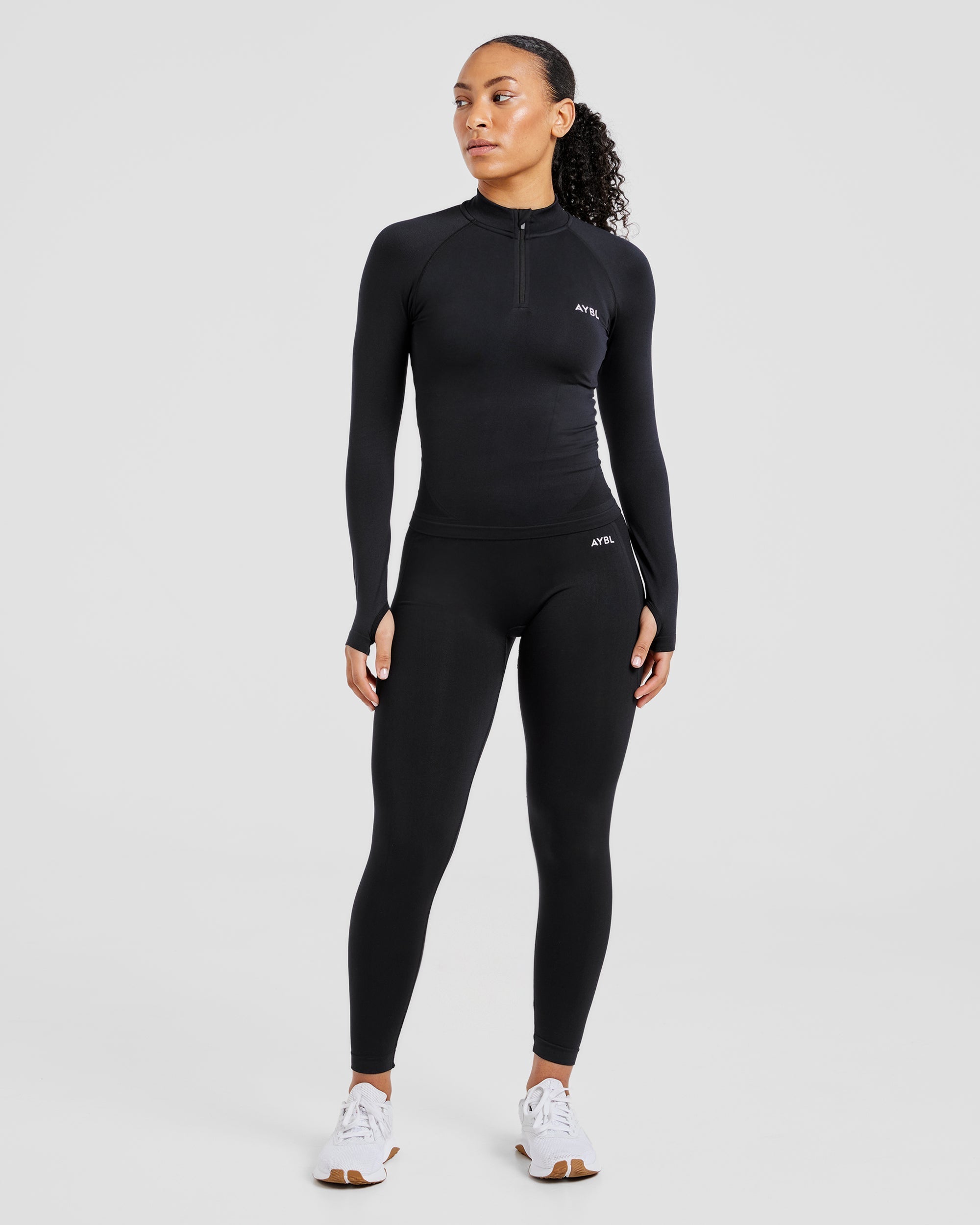 Empower Seamless 1/2 Zip Jacket - Noir