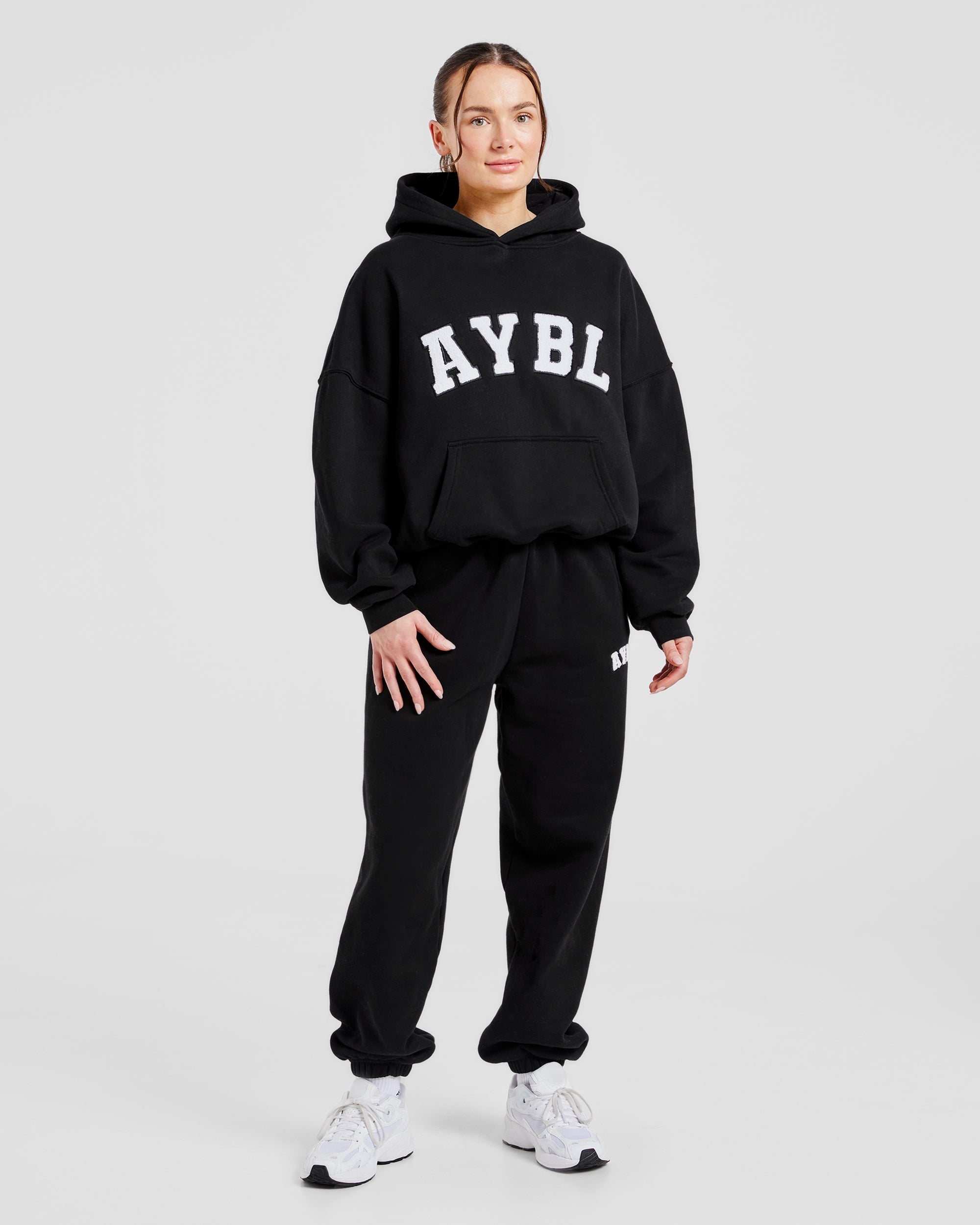 Varsity Oversized Joggers - Noir