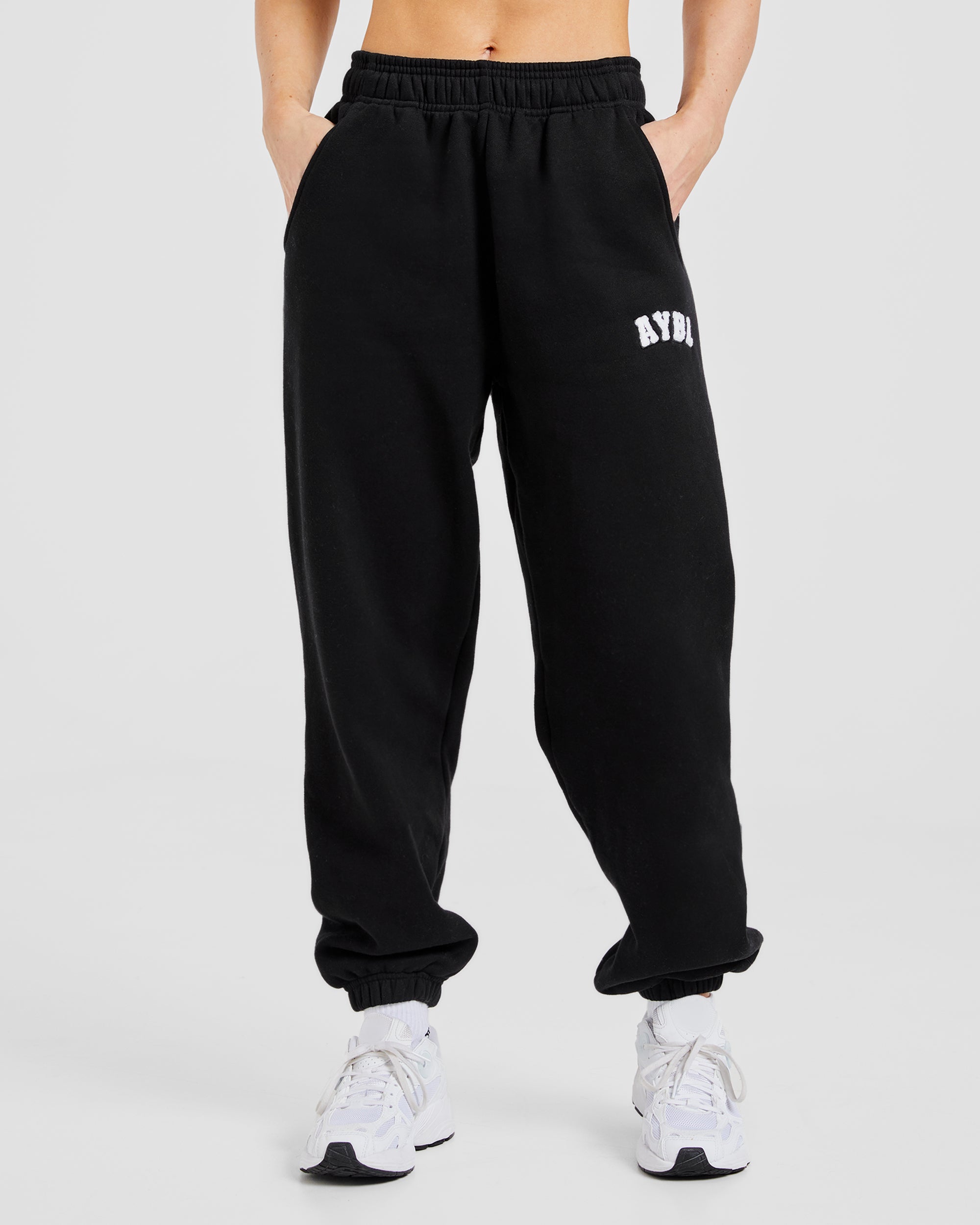 Varsity Oversized Joggers - Noir