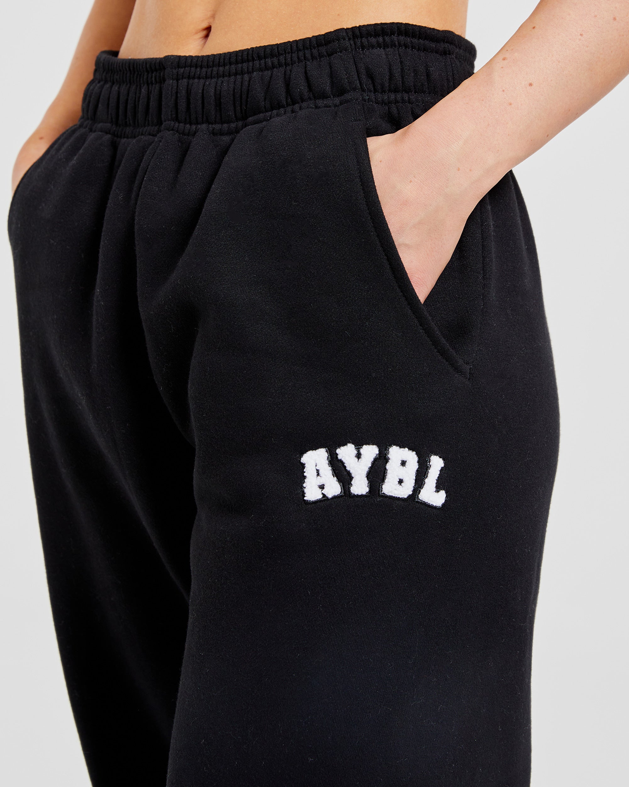 Varsity Oversized Joggers - Noir