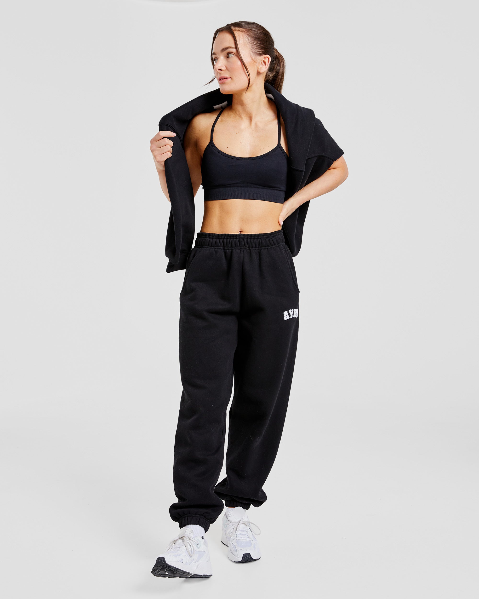 Varsity Oversized Joggers - Noir