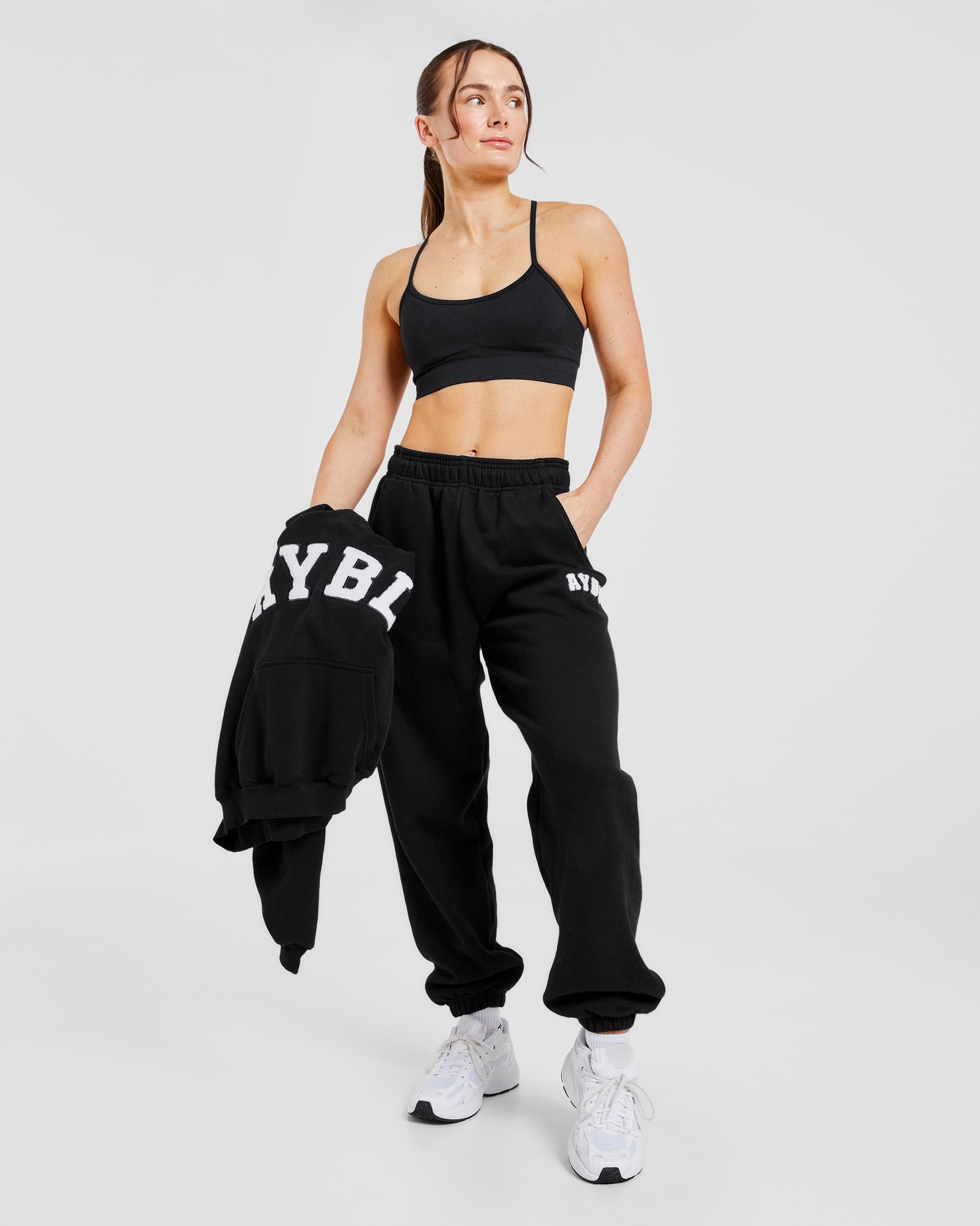 Varsity Oversized Joggers - Noir