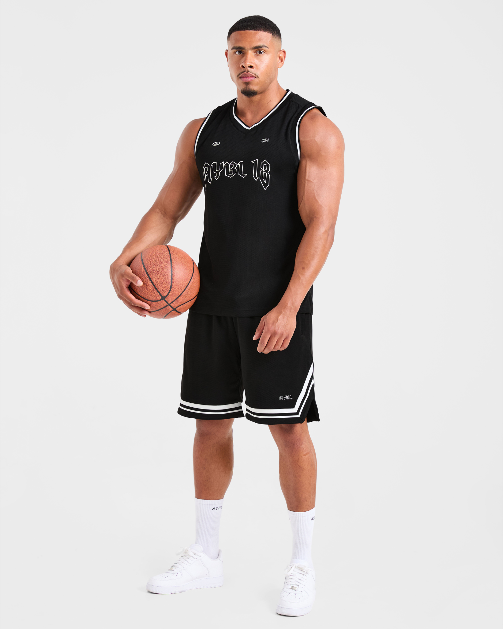 Rebound Stripe Shorts - Noir