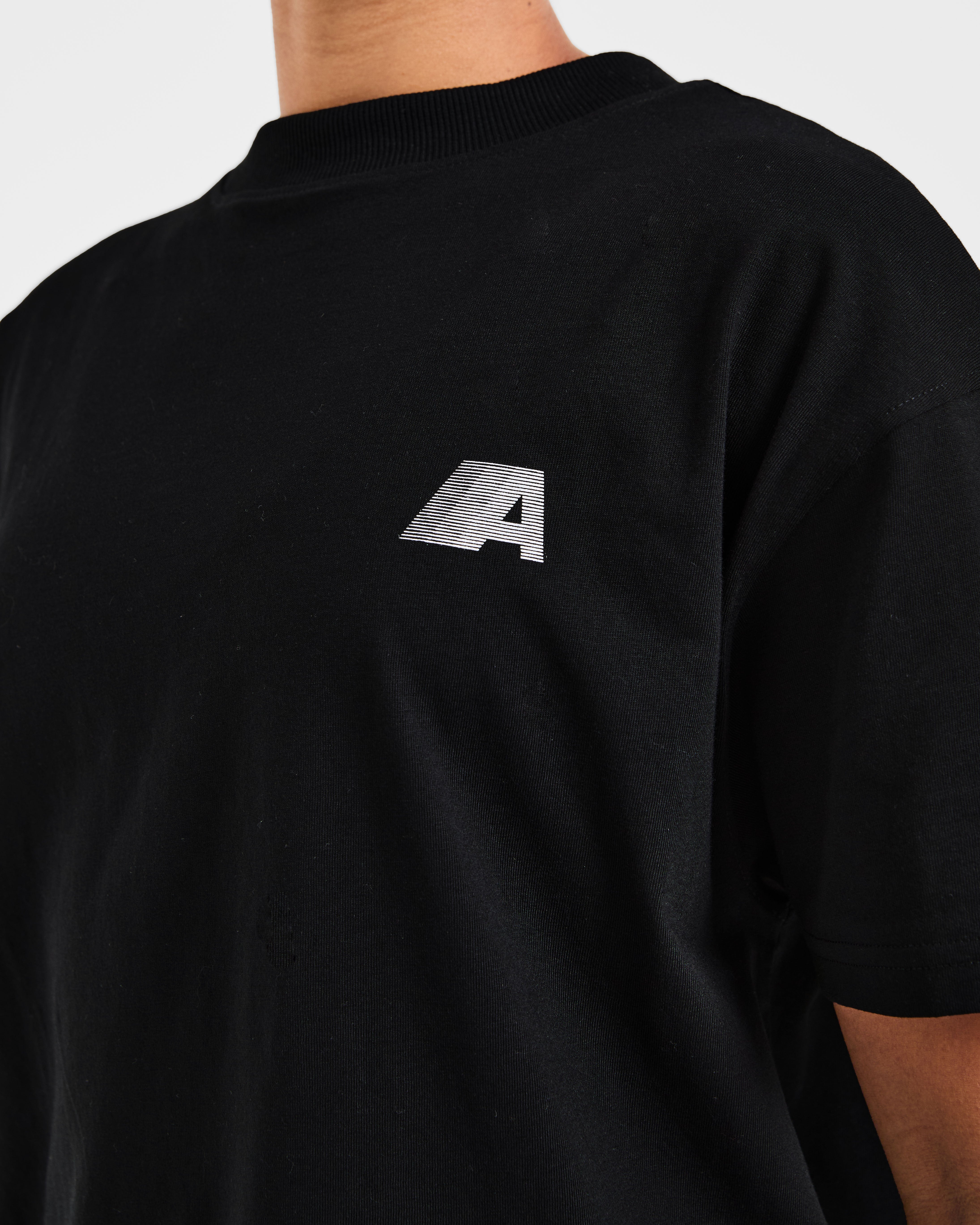 Retro Athletics Oversized T Shirt - Noir