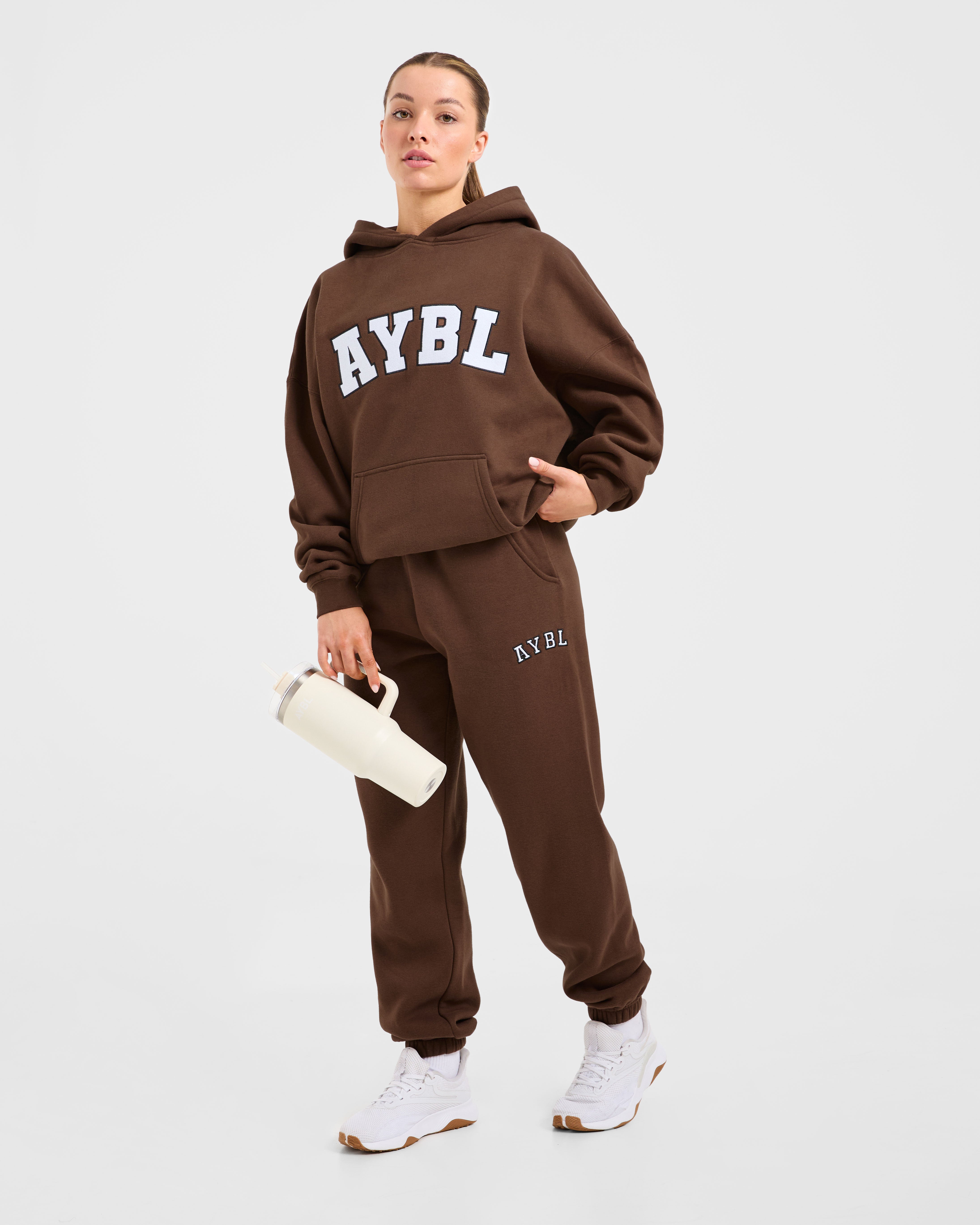 Varsity 2.0 Oversized Hoodie - Marron