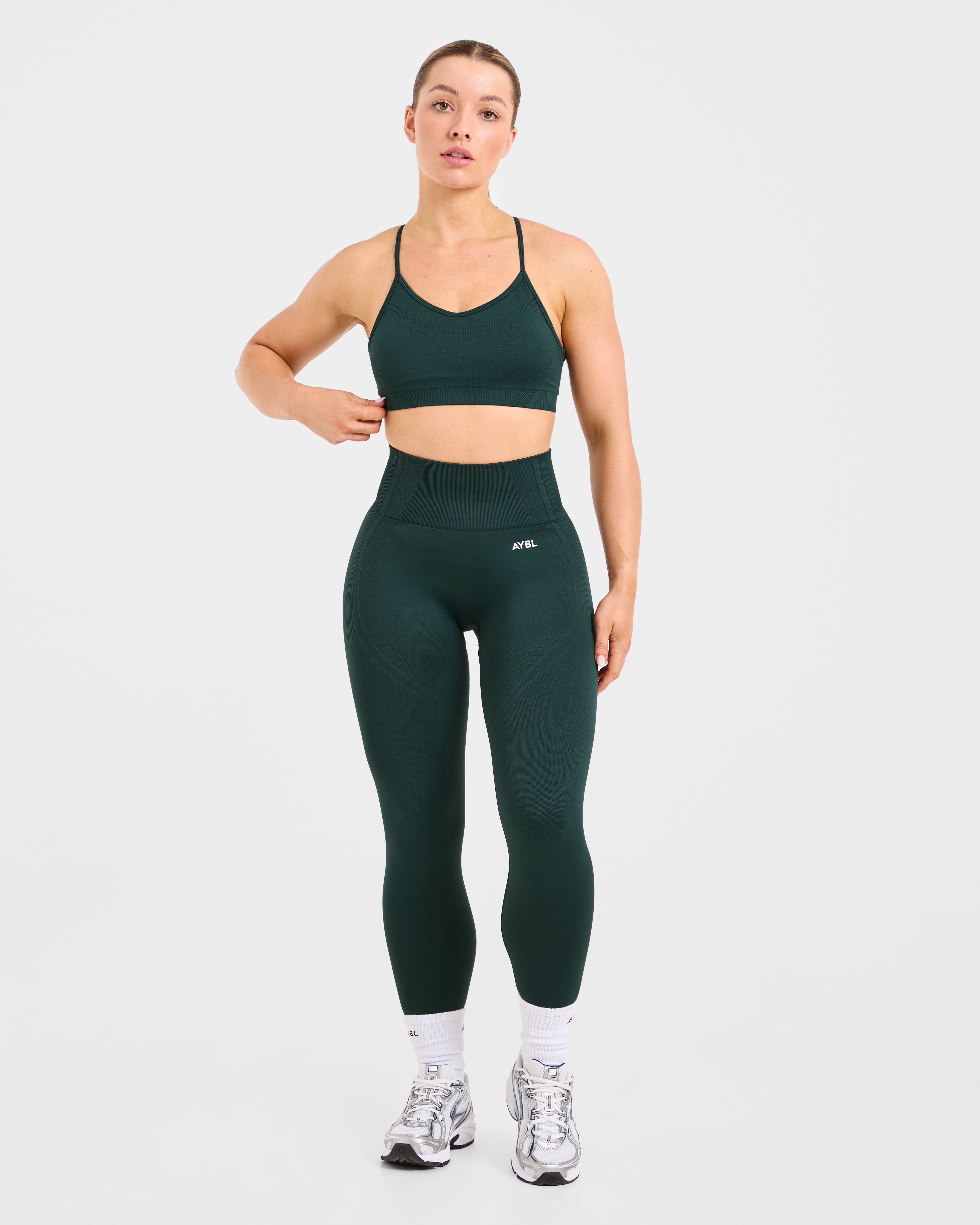 Balance V3 Seamless Strappy Sports Bra - Dark Vert
