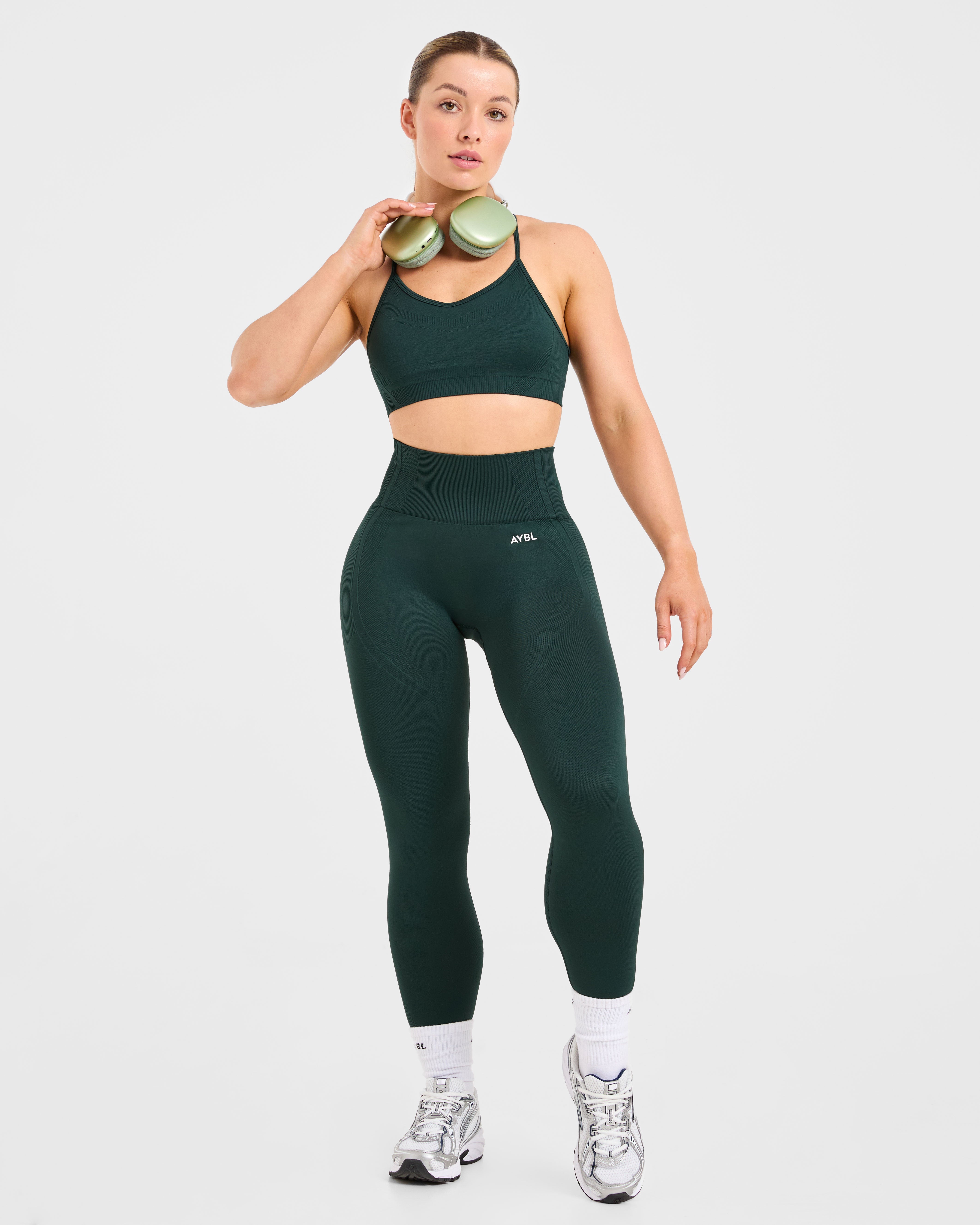 Balance V3 Seamless Strappy Sports Bra - Dark Vert