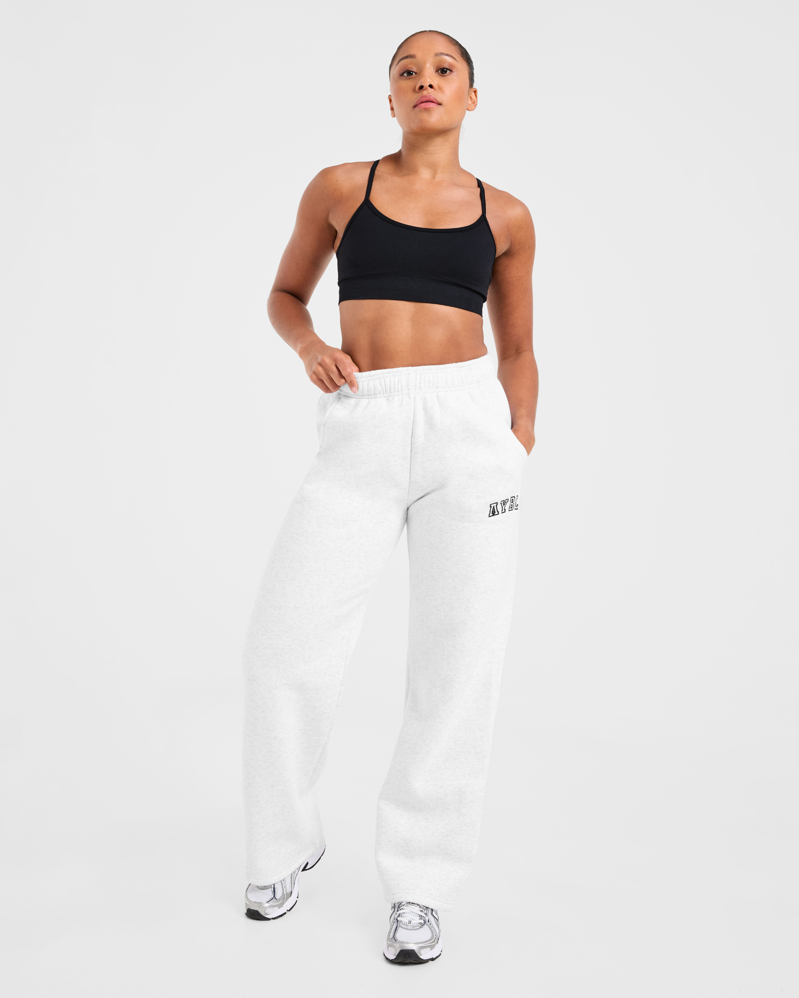 Varsity 2.0 Oversized Straight Leg Joggers - Heather Gris