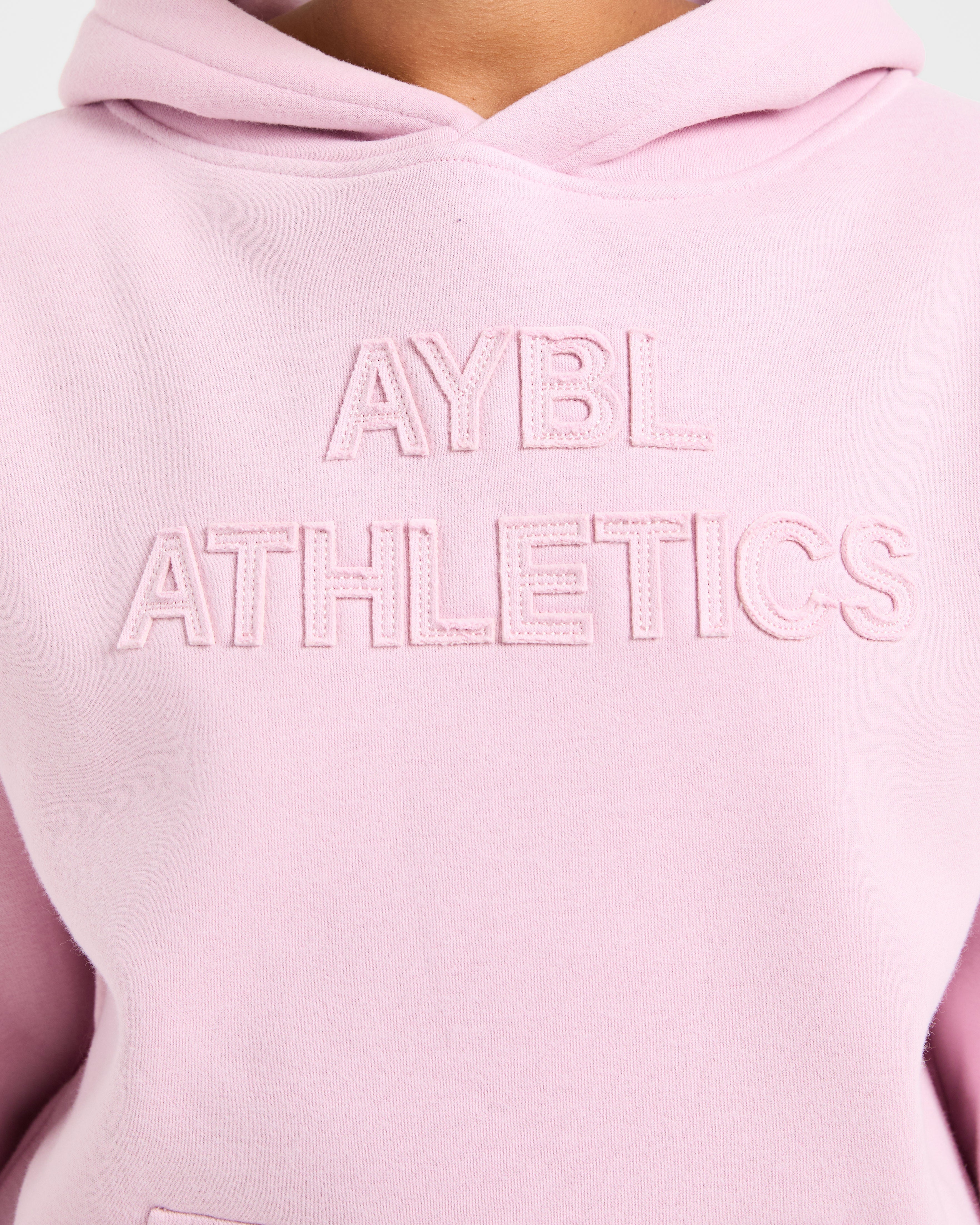 Athletics Applique Oversized Hoodie - Sugar Rose