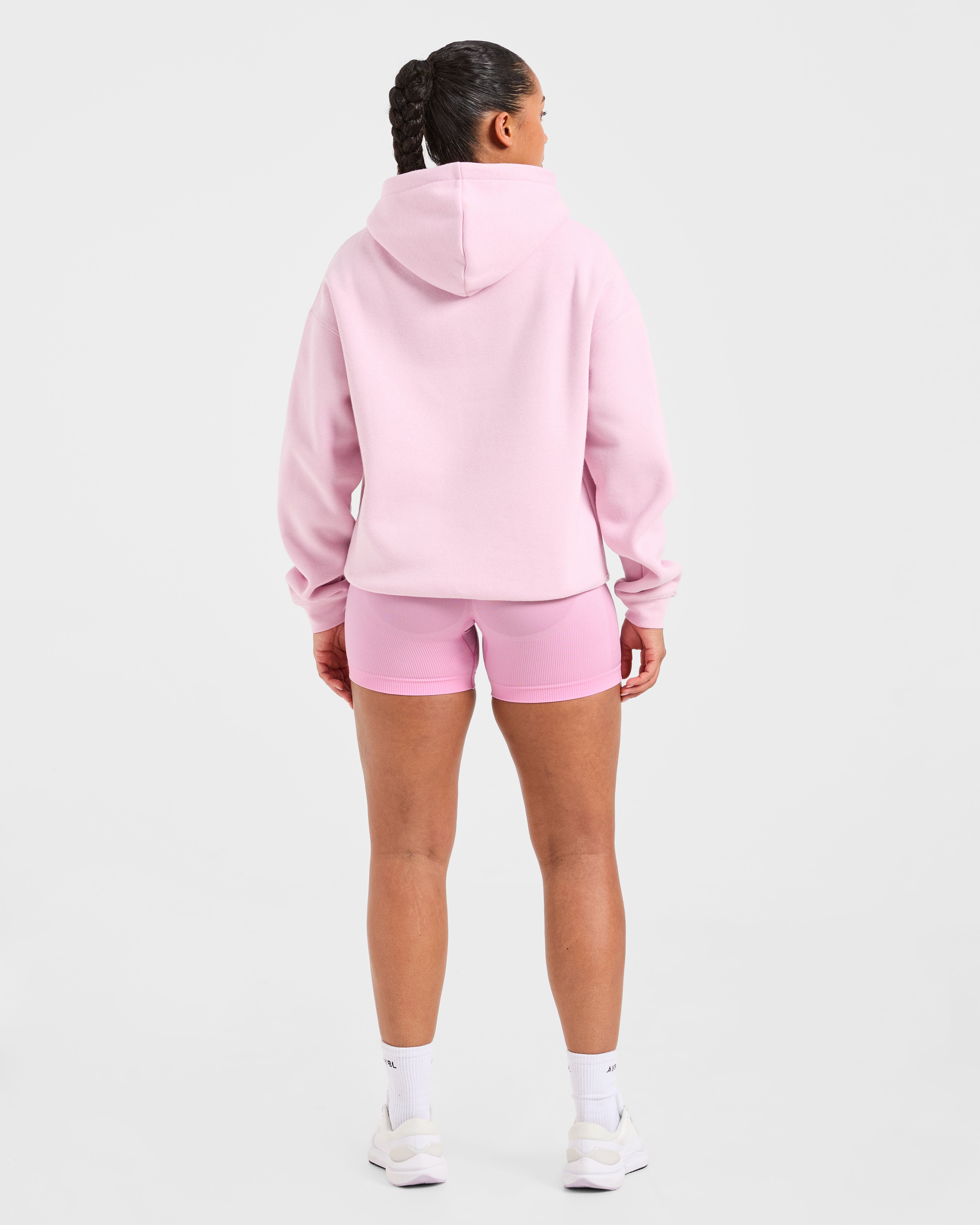 Athletics Applique Oversized Hoodie - Sugar Rose
