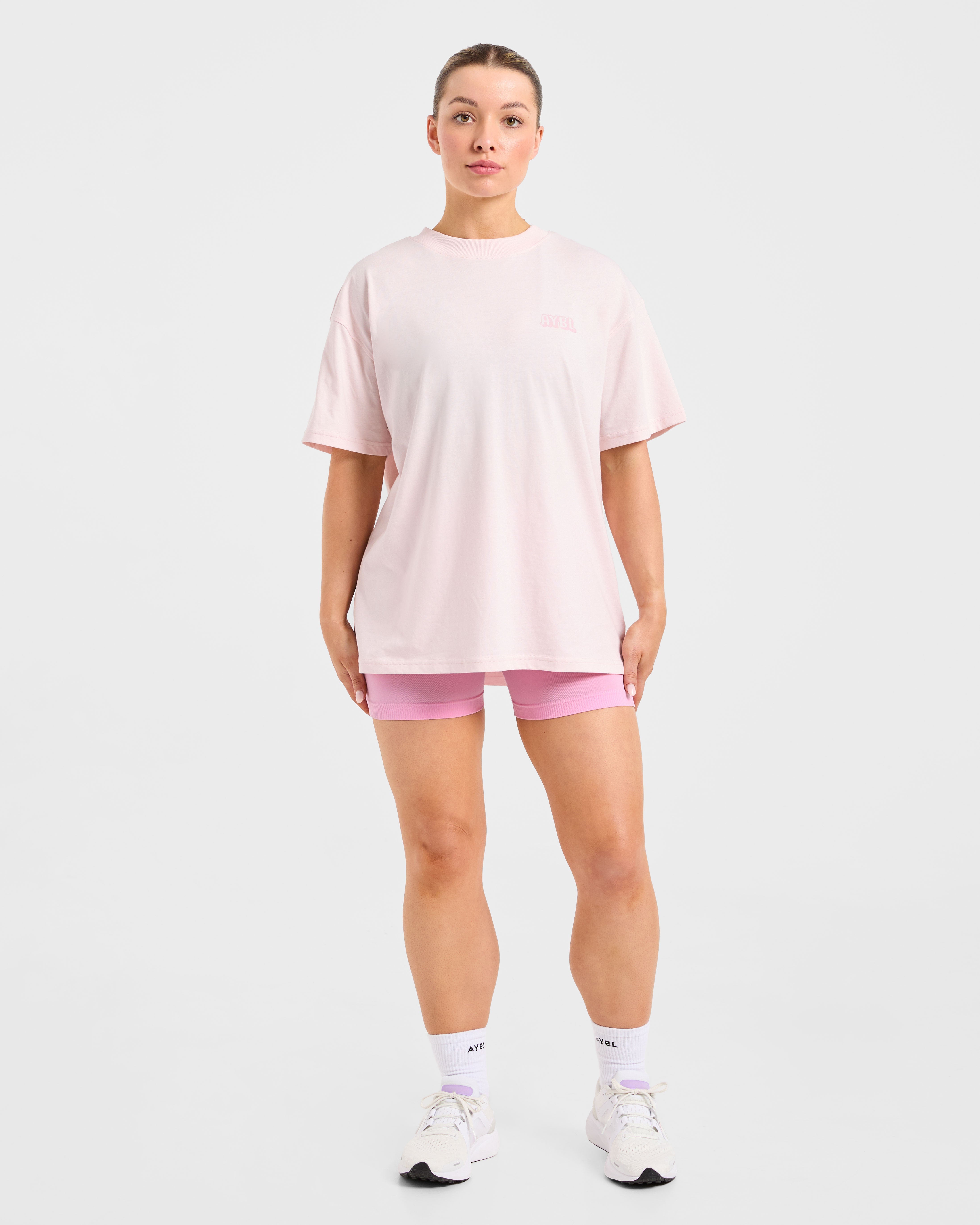 Gym Girl Era Oversized T Shirt - Rose