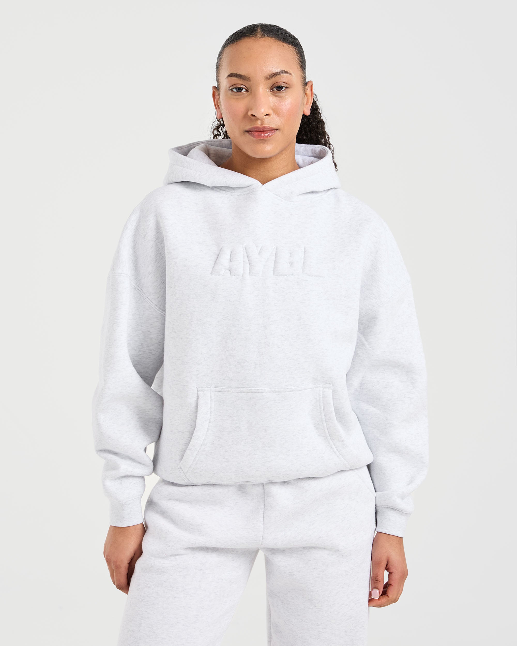 Classic Plush Oversized Hoodie - Heather Gris