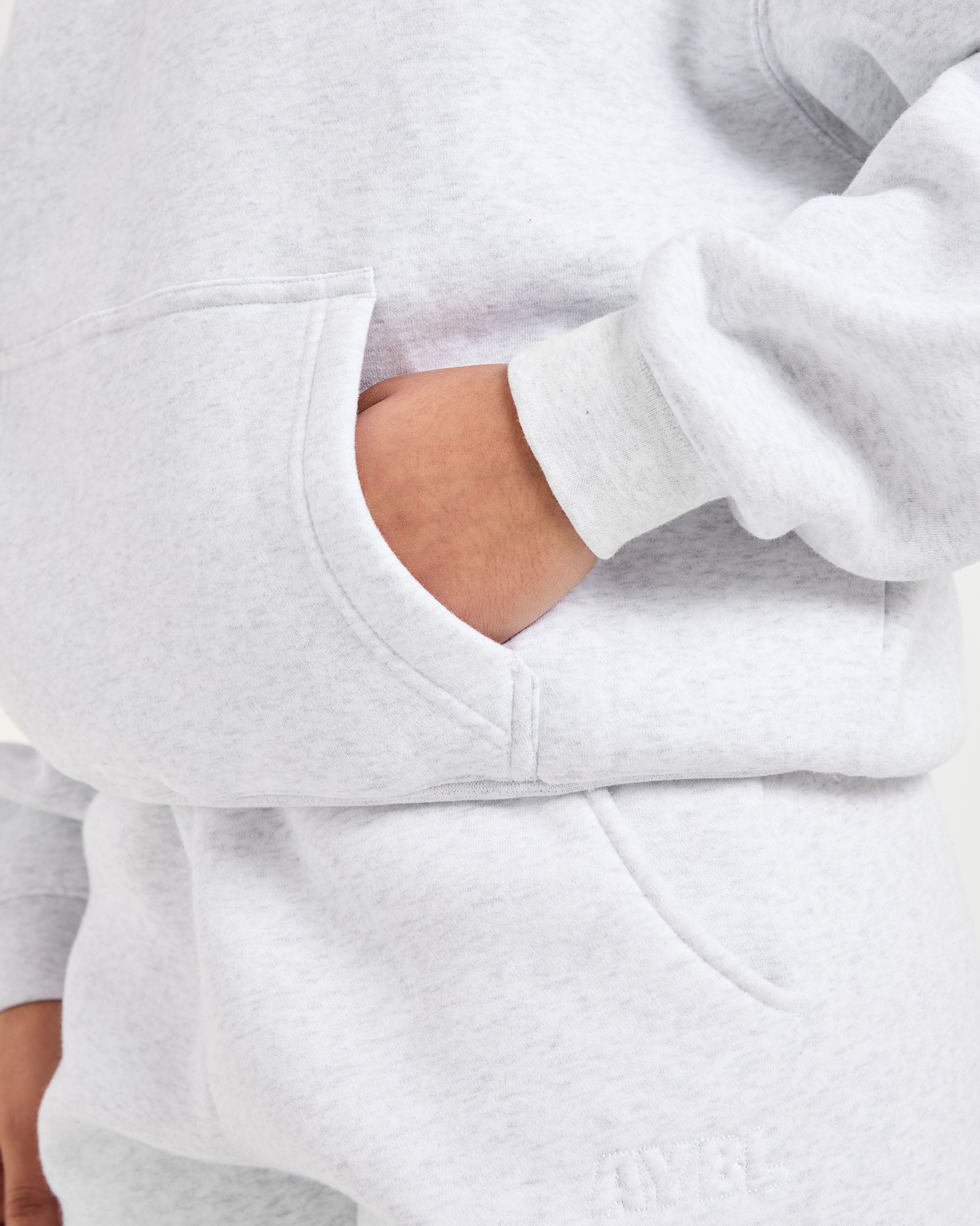 Classic Plush Oversized Hoodie - Heather Gris