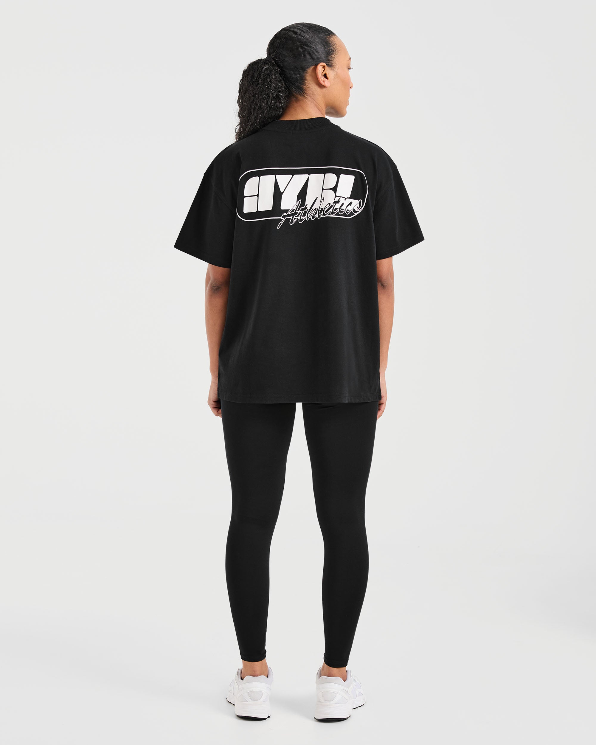 Athletics Retro Oversized T Shirt - Noir
