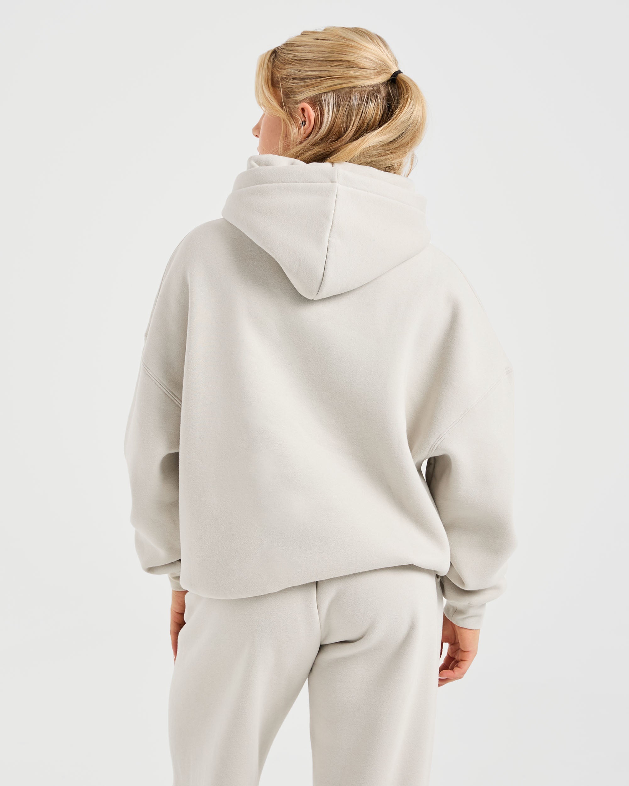 Classic Plush Oversized Hoodie - Sand