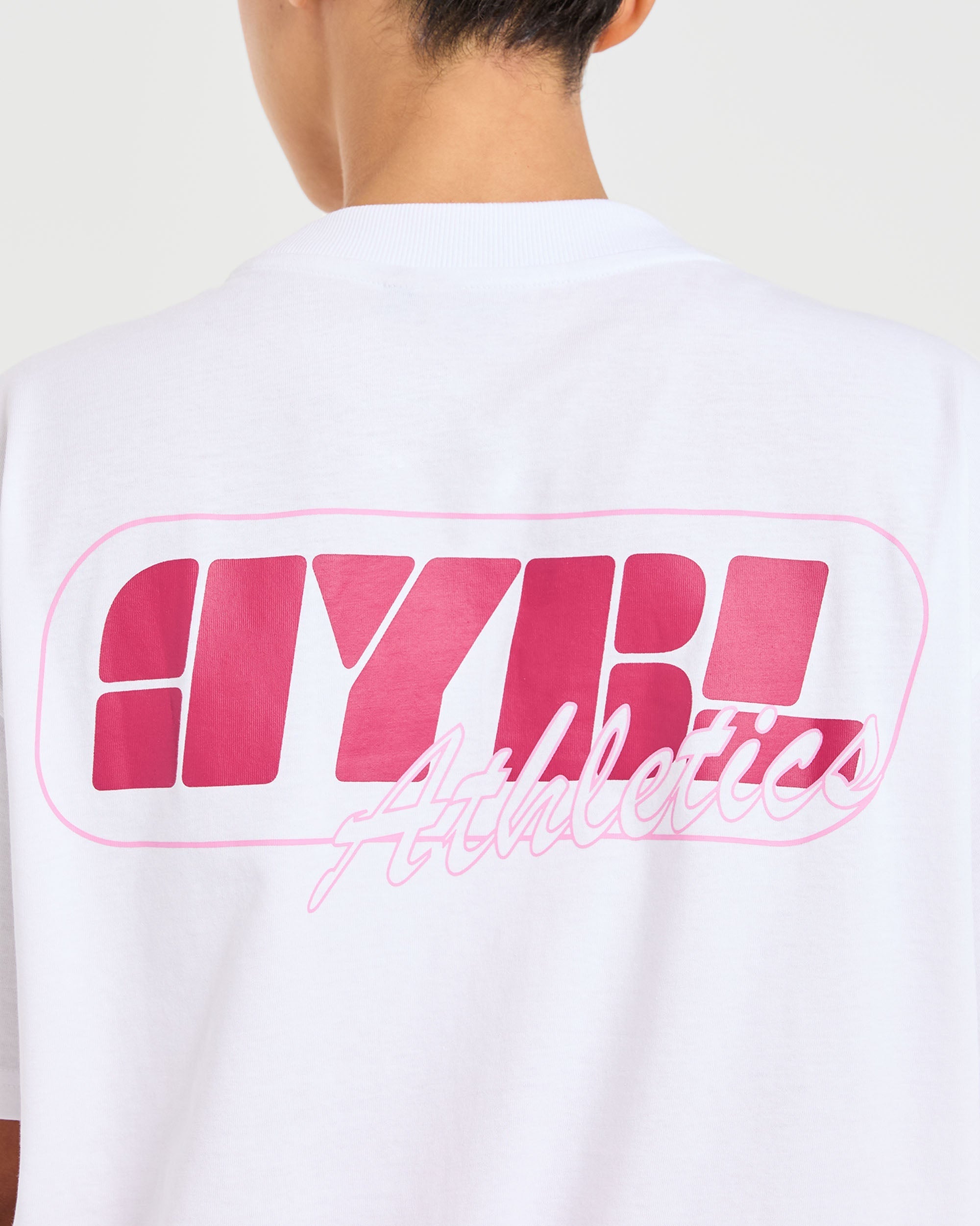 Athletics Retro Oversized T Shirt  - Blanc