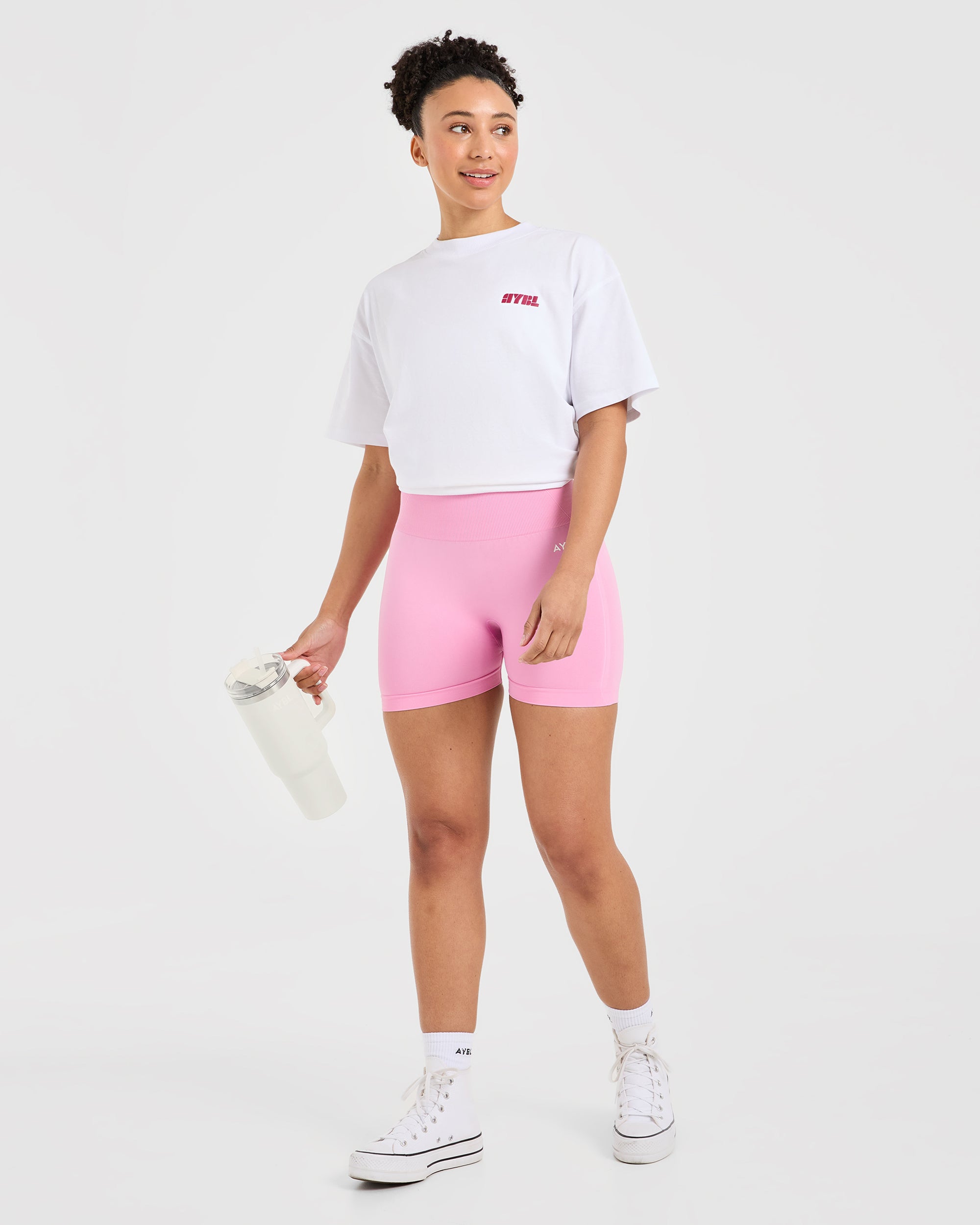 Athletics Retro Oversized T Shirt  - Blanc