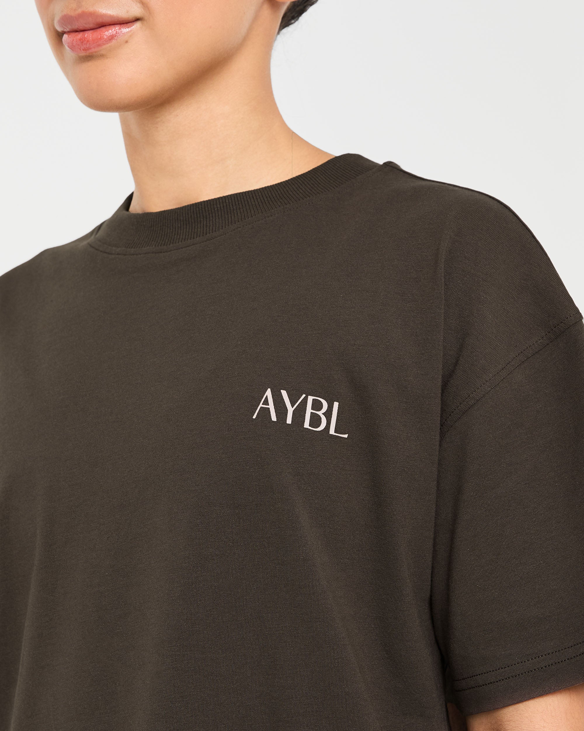 Strength Club Oversized T Shirt - Marron