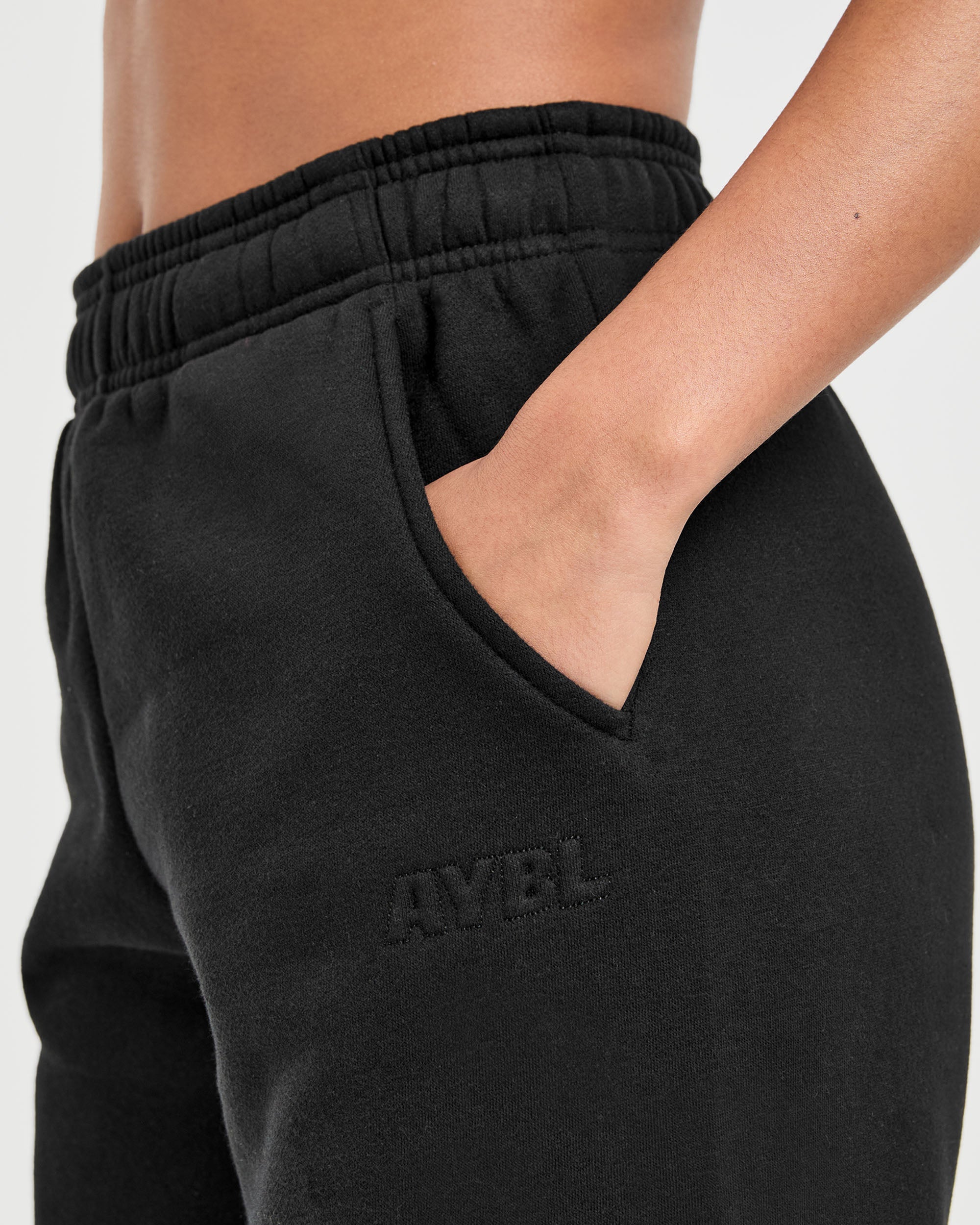 Classic Plush Oversized Joggers - Noir