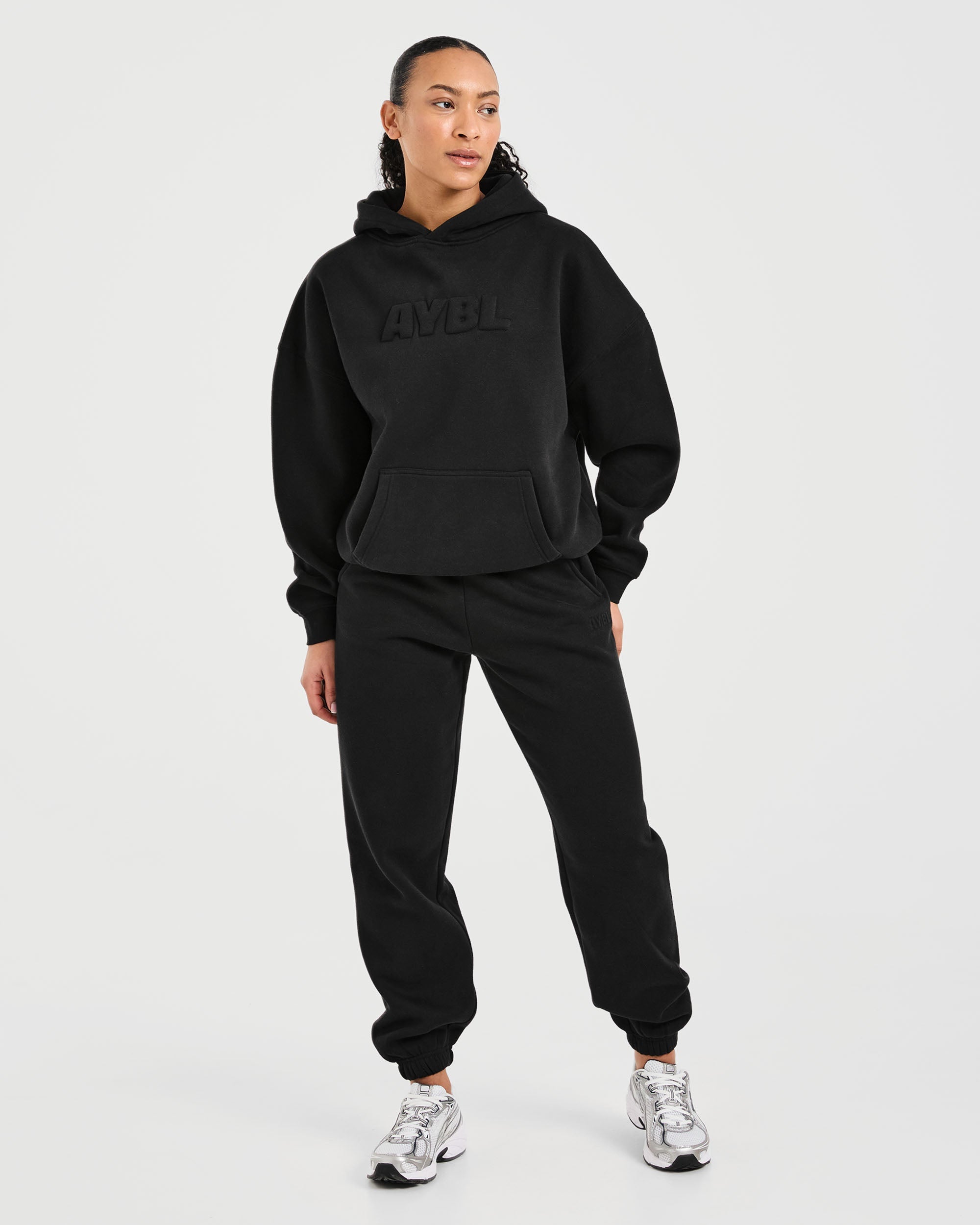 Classic Plush Oversized Hoodie - Noir