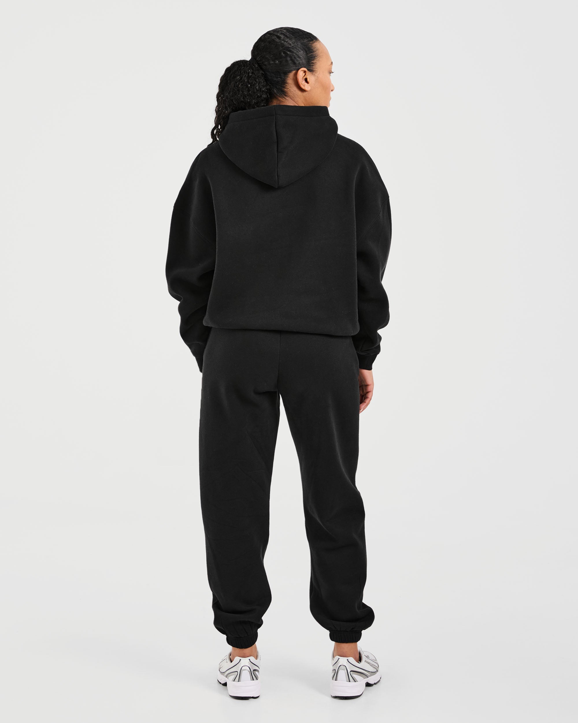 Classic Plush Oversized Hoodie - Noir