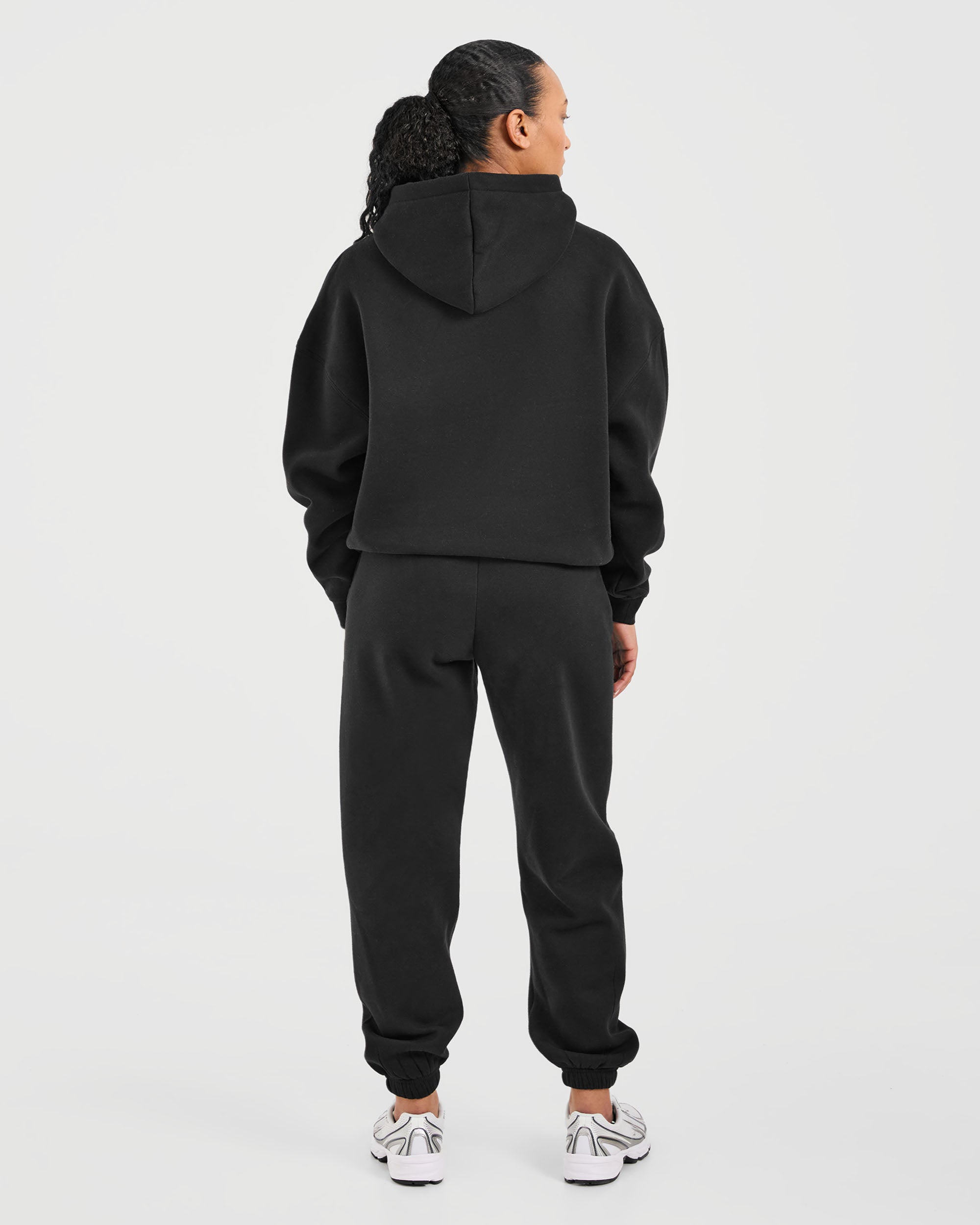 Classic Plush Oversized Joggers - Noir