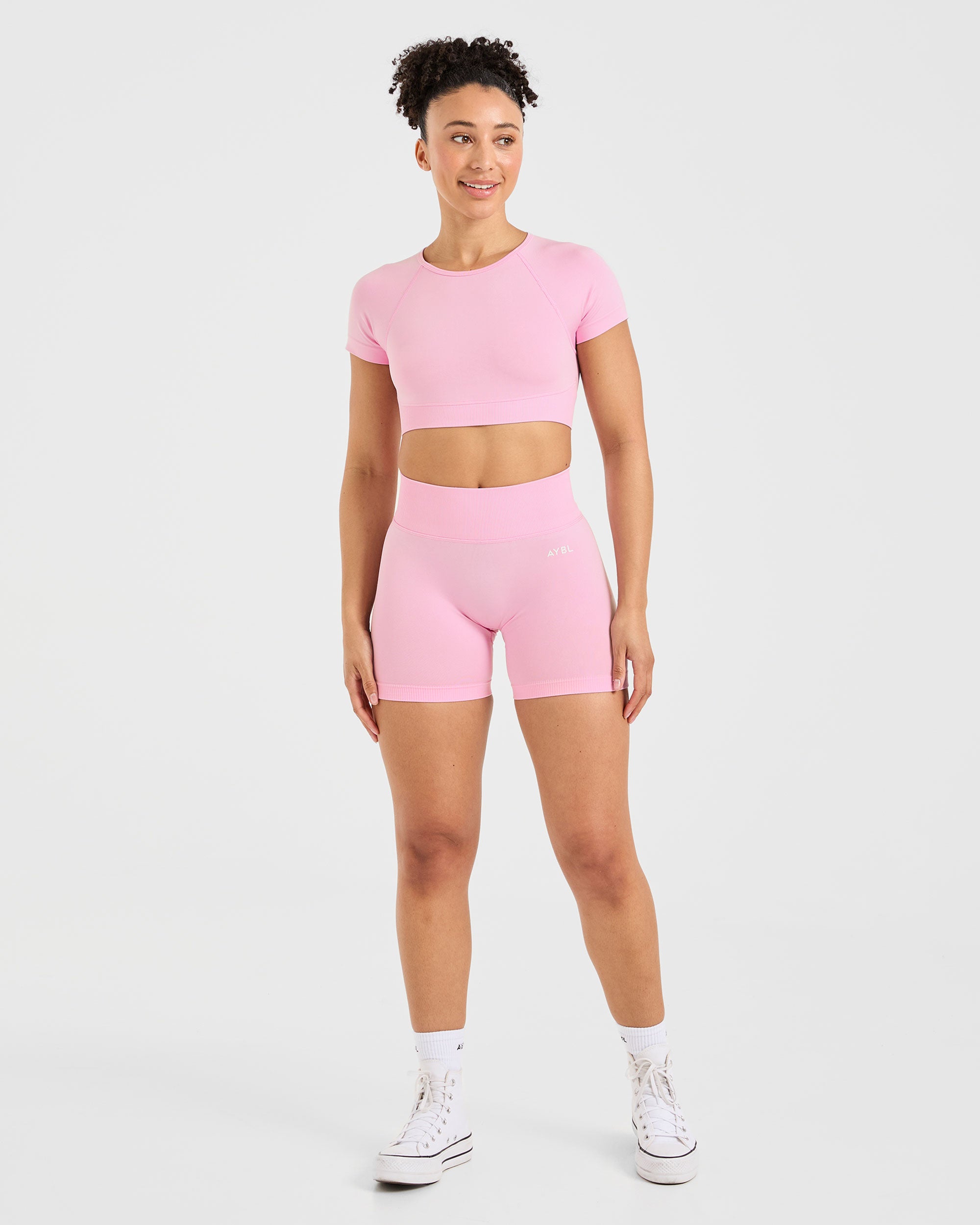 Adapt Seamless Crop Top - Spring Rose