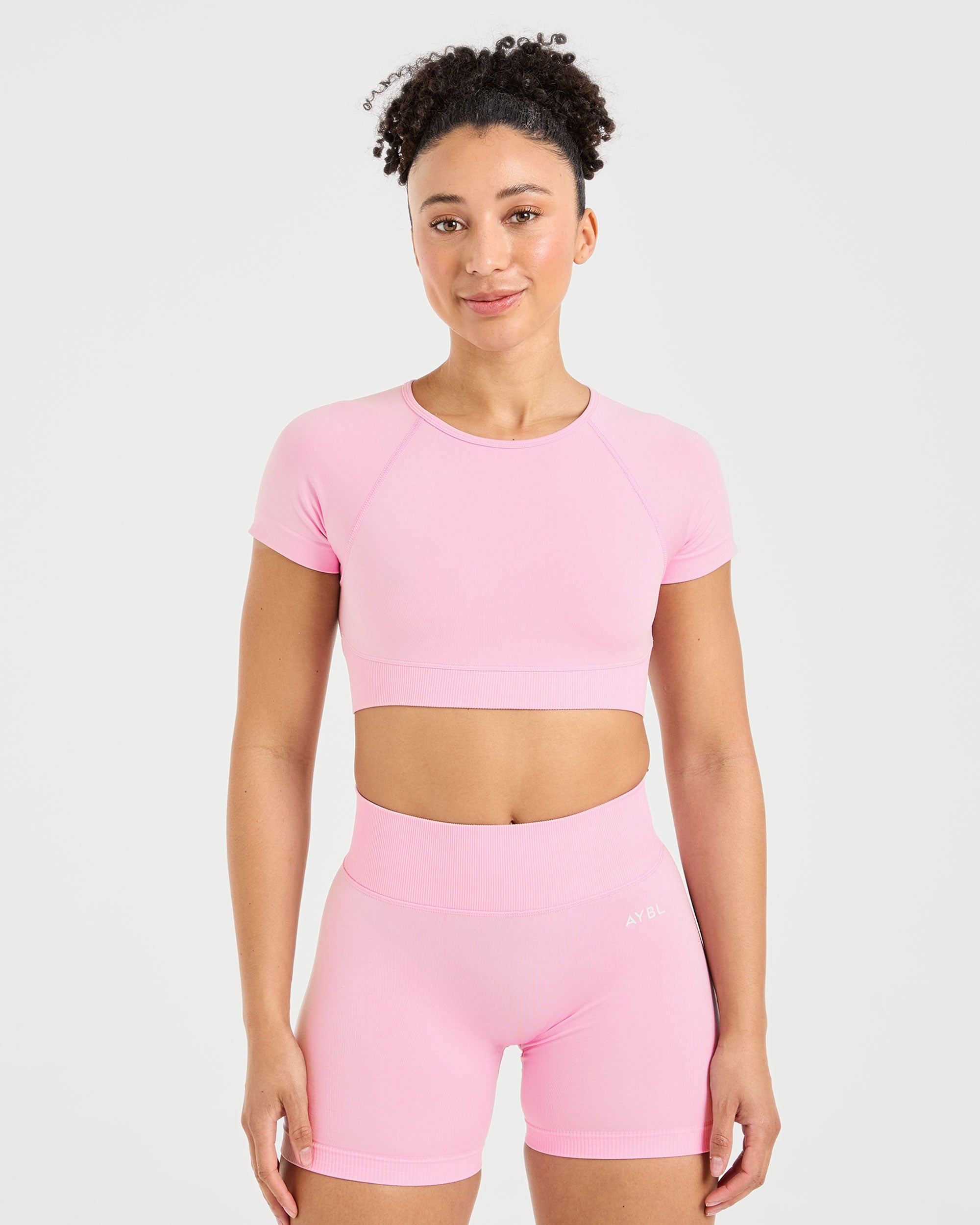 Adapt Seamless Crop Top - Spring Rose