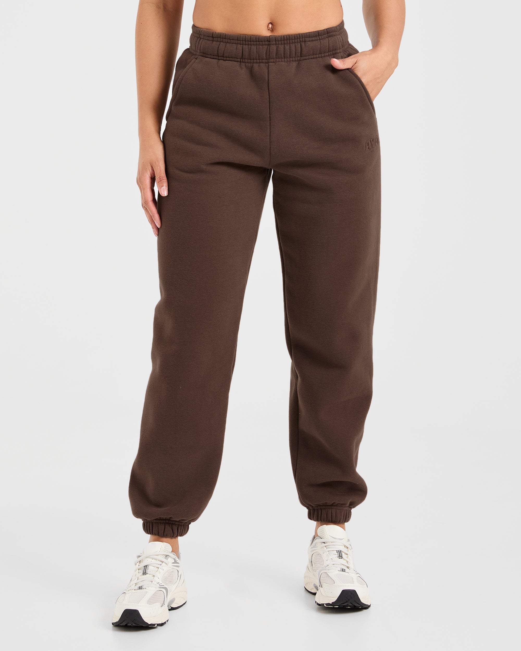 Classic Plush Oversized Joggers - Marron