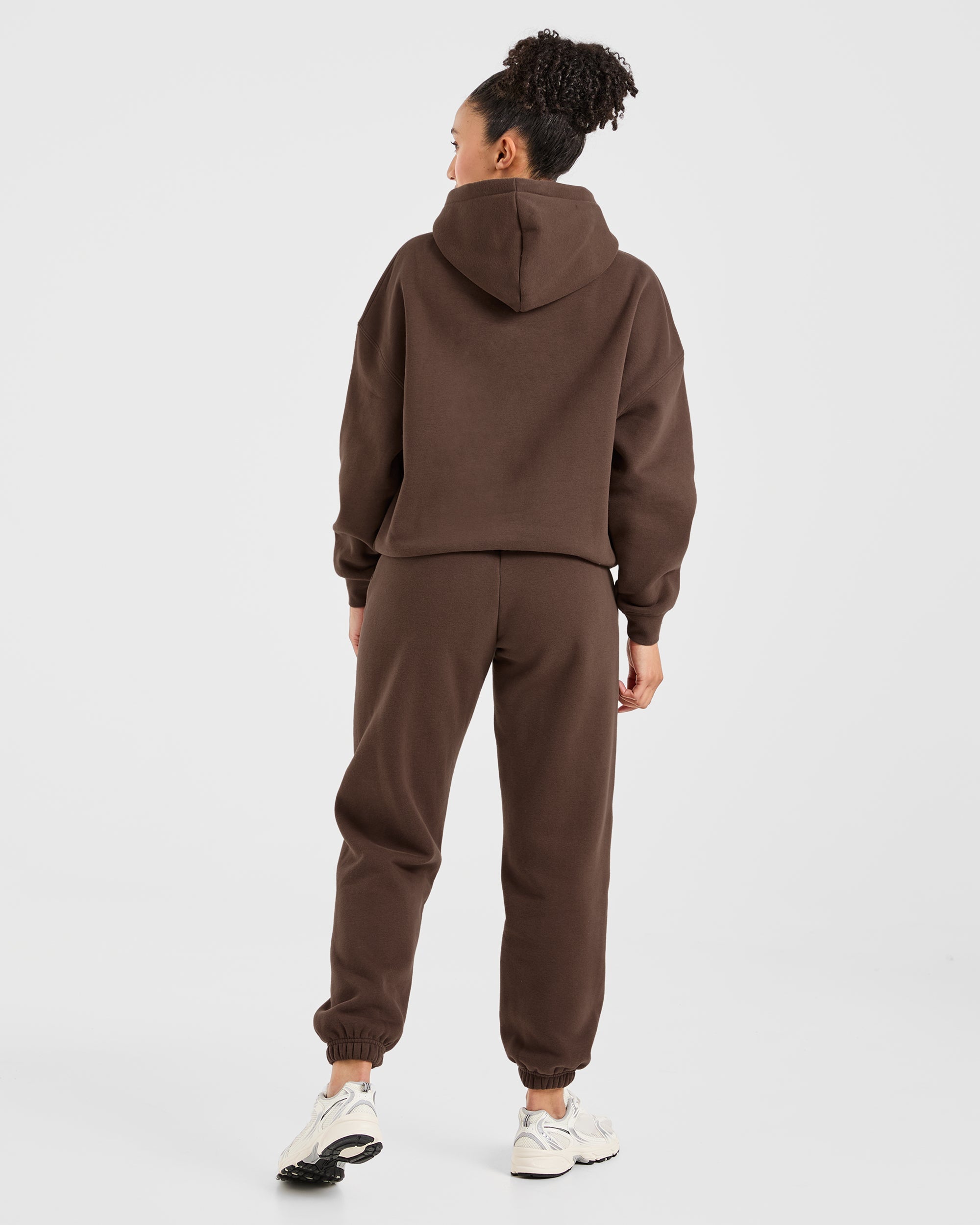 Classic Plush Oversized Joggers - Marron