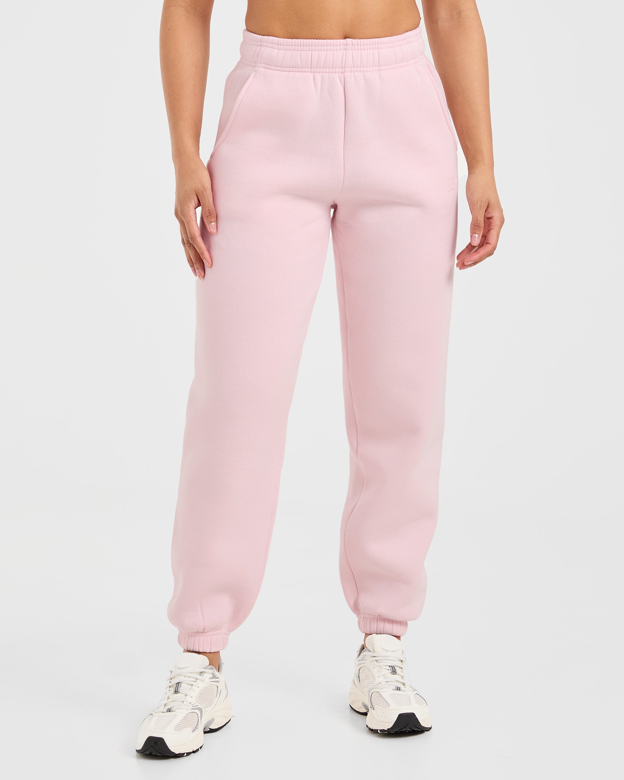 Classic Plush Oversized Joggers - Pastel Rose