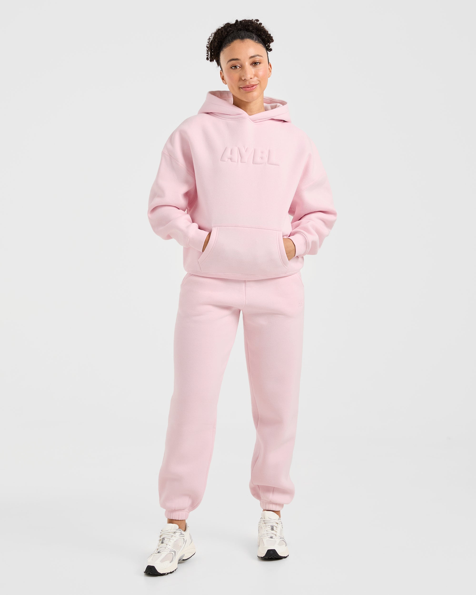 Classic Plush Oversized Hoodie - Pastel Rose