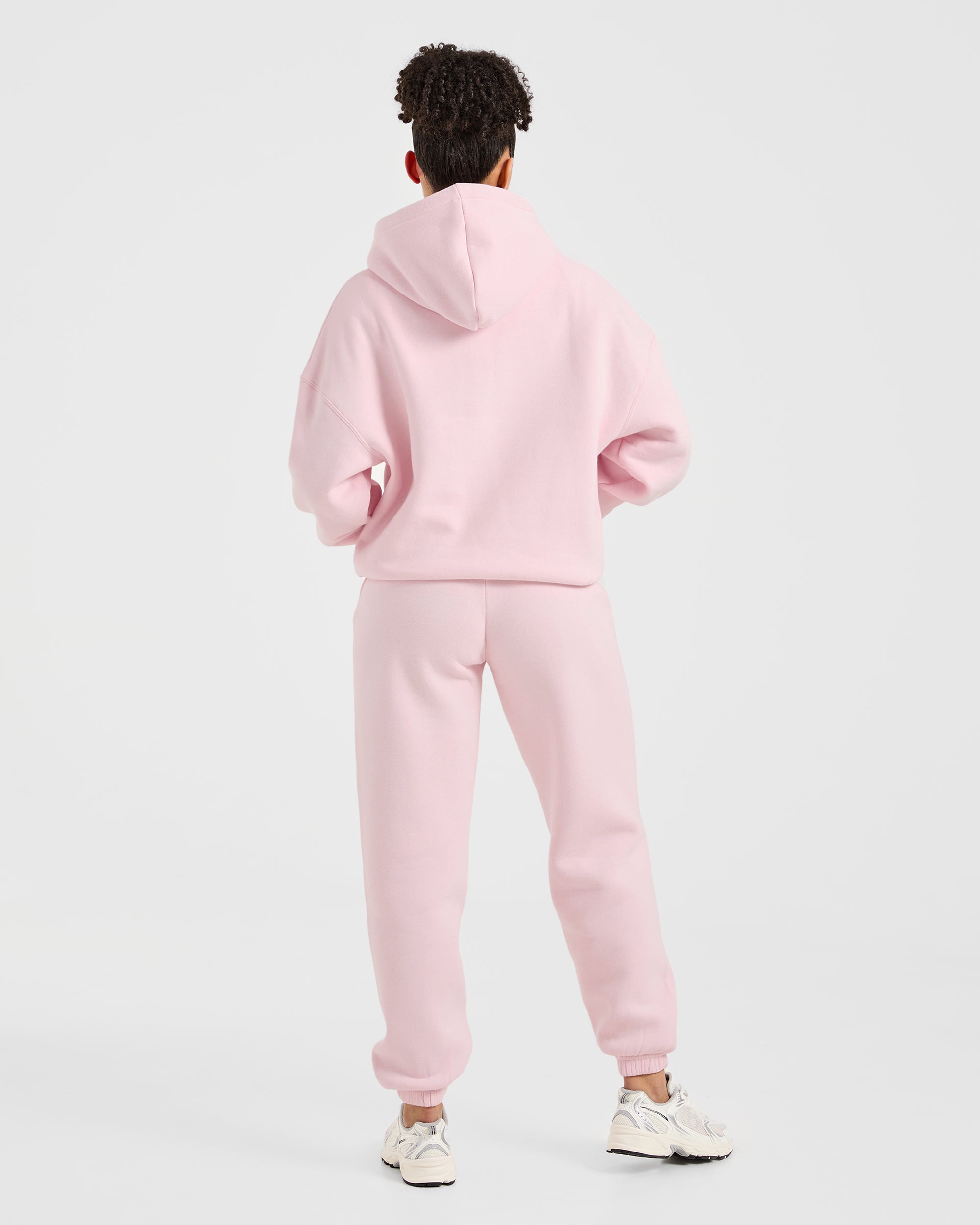 Classic Plush Oversized Joggers - Pastel Rose