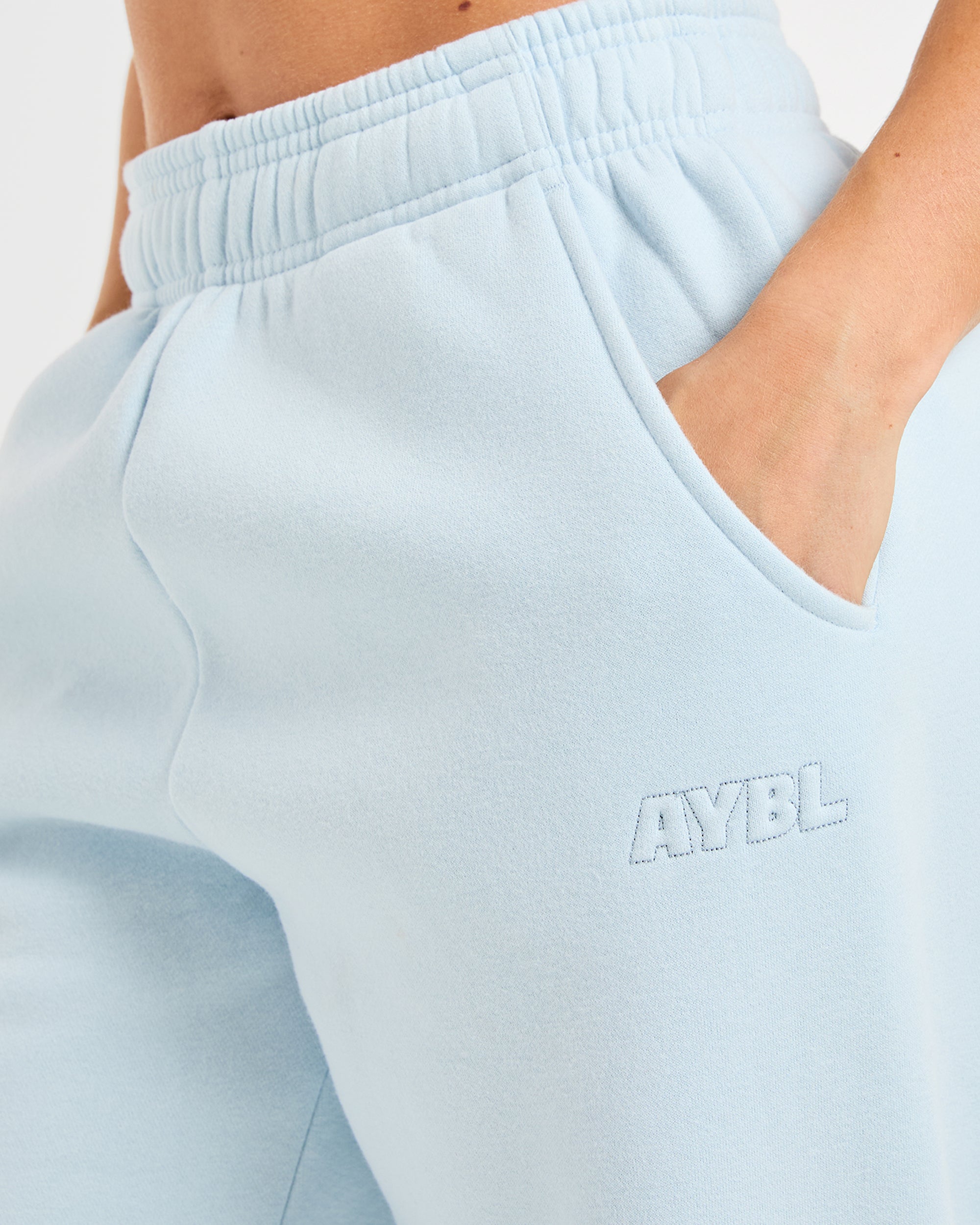 Classic Plush Oversized Joggers - Pastel Bleu