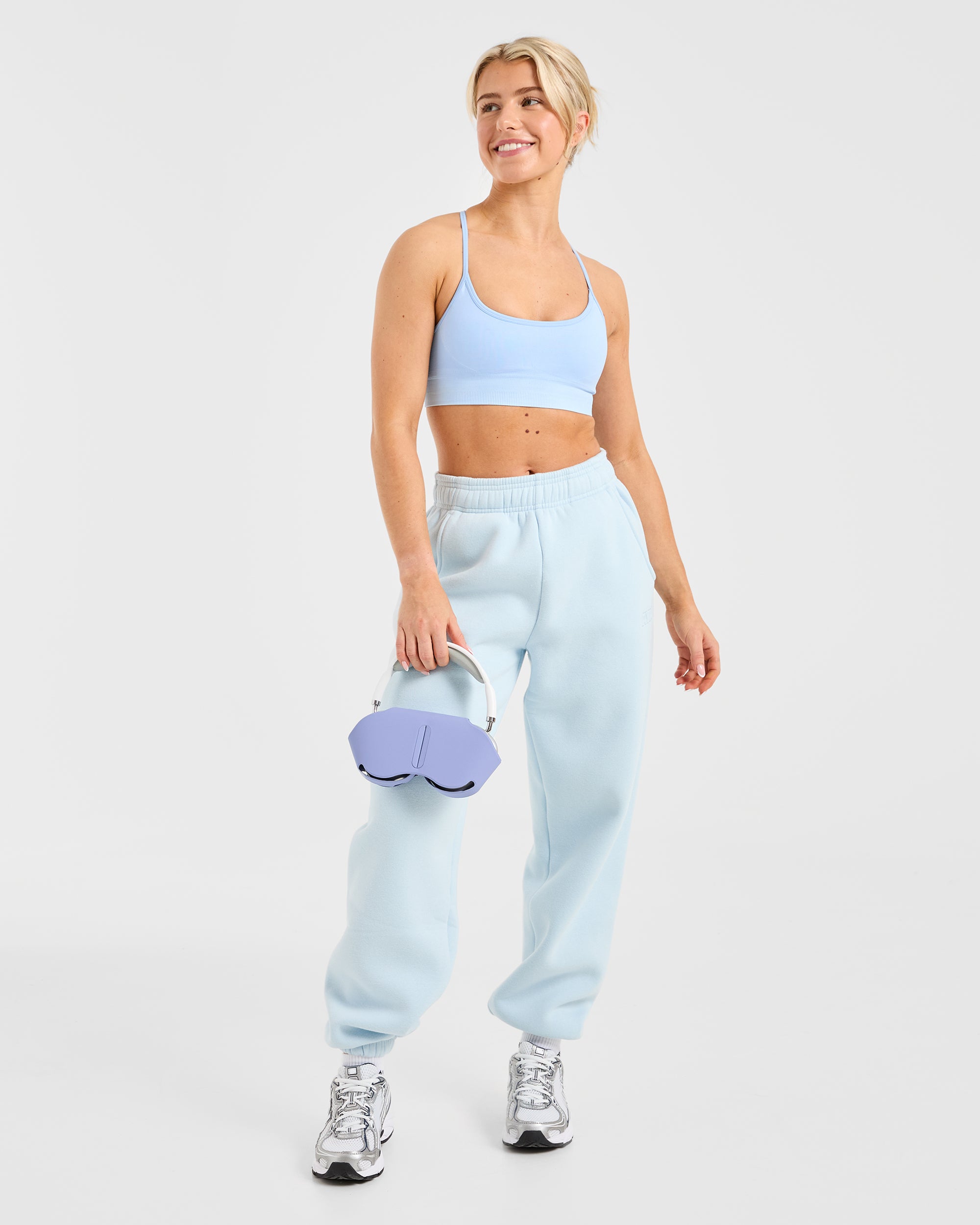 Classic Plush Oversized Joggers - Pastel Bleu