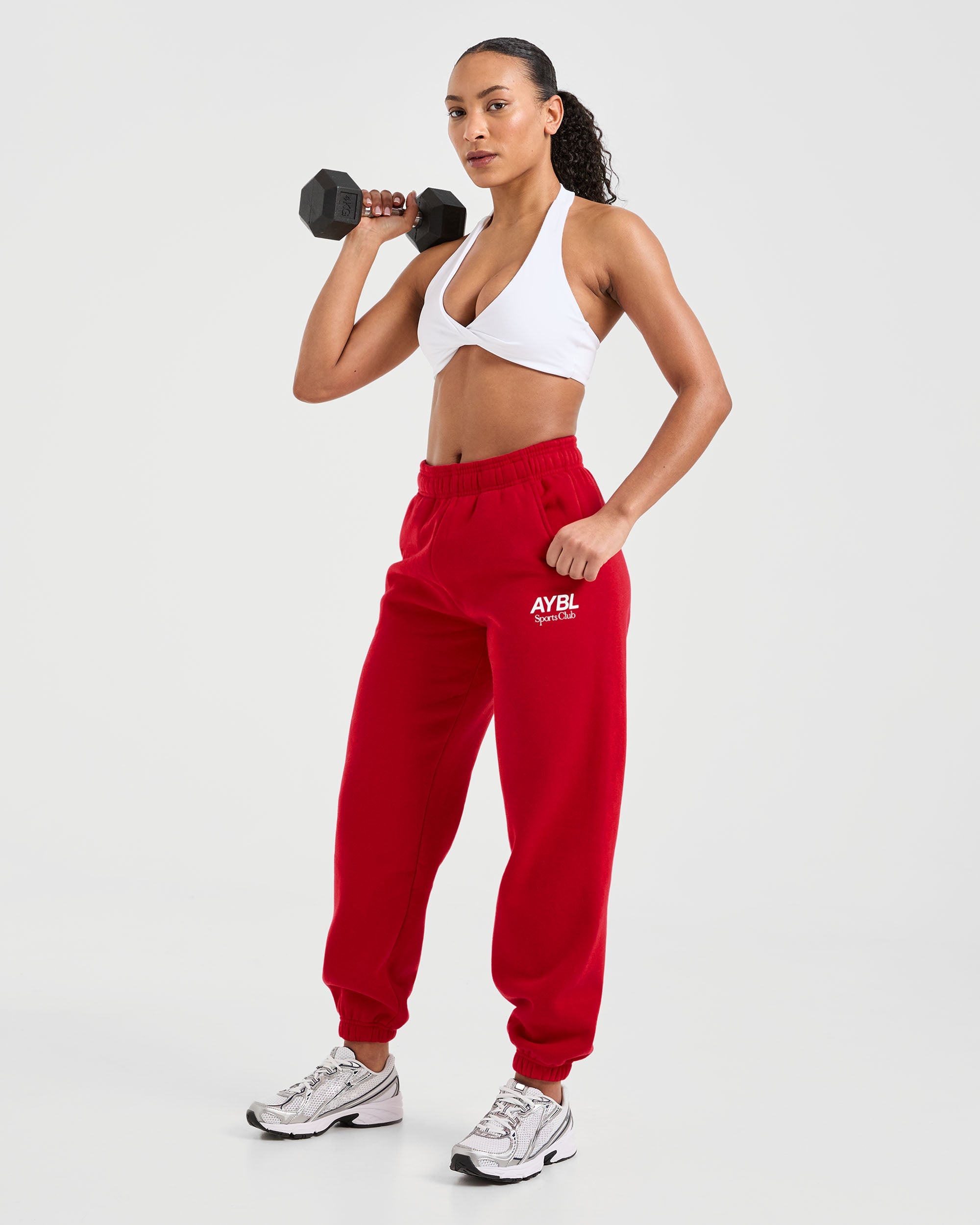 AYBL Sports Club Oversized Joggers - True Rouge