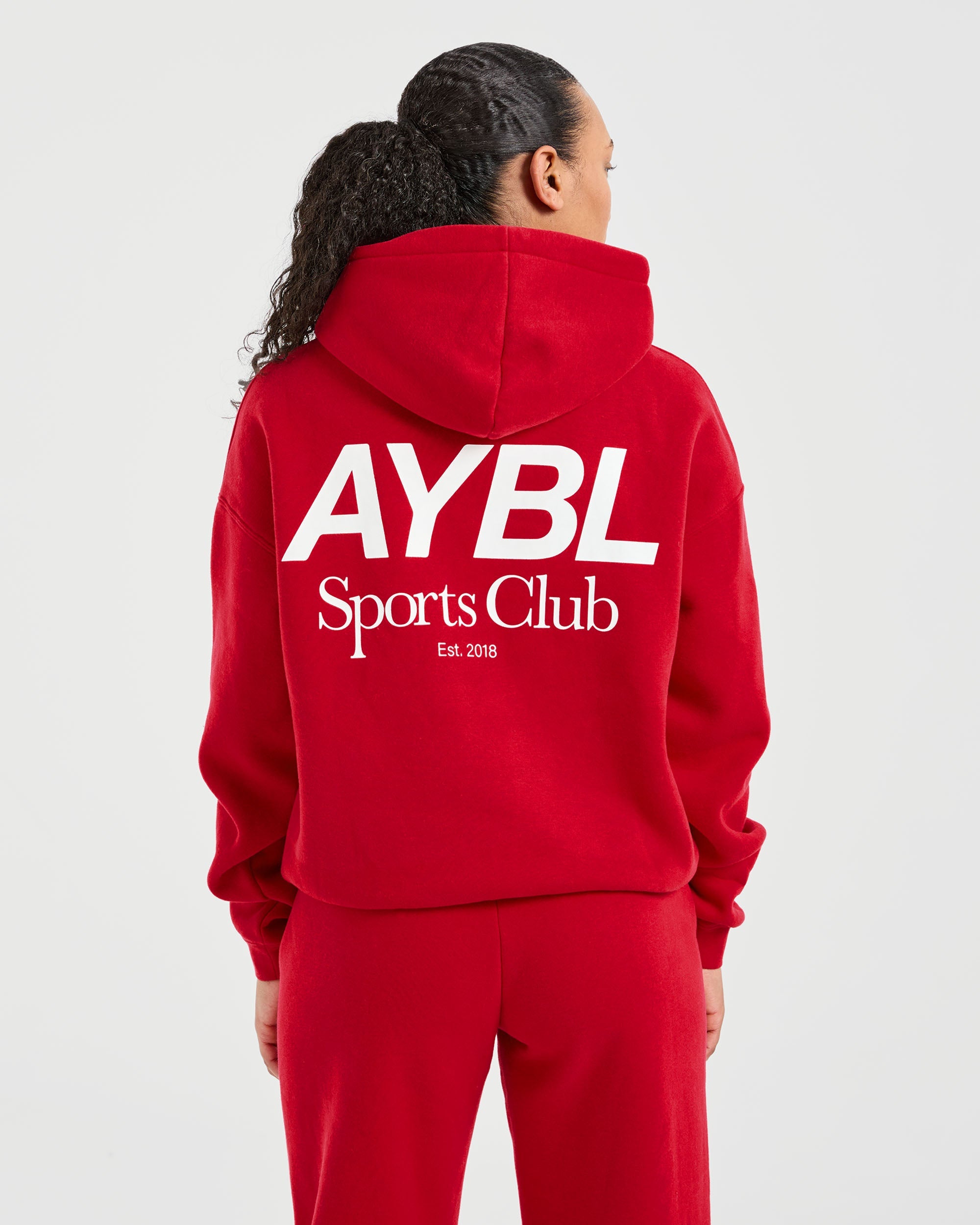 AYBL Sports Club Oversized Hoodie - True Rouge