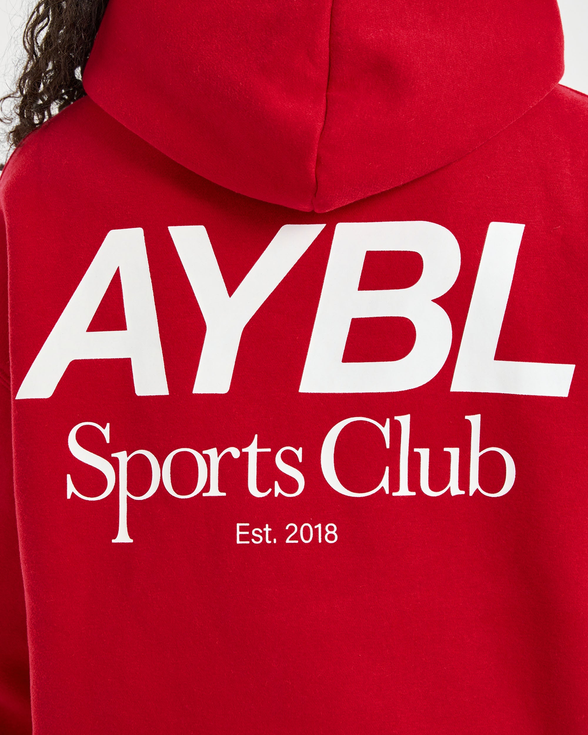 AYBL Sports Club Oversized Hoodie - True Rouge