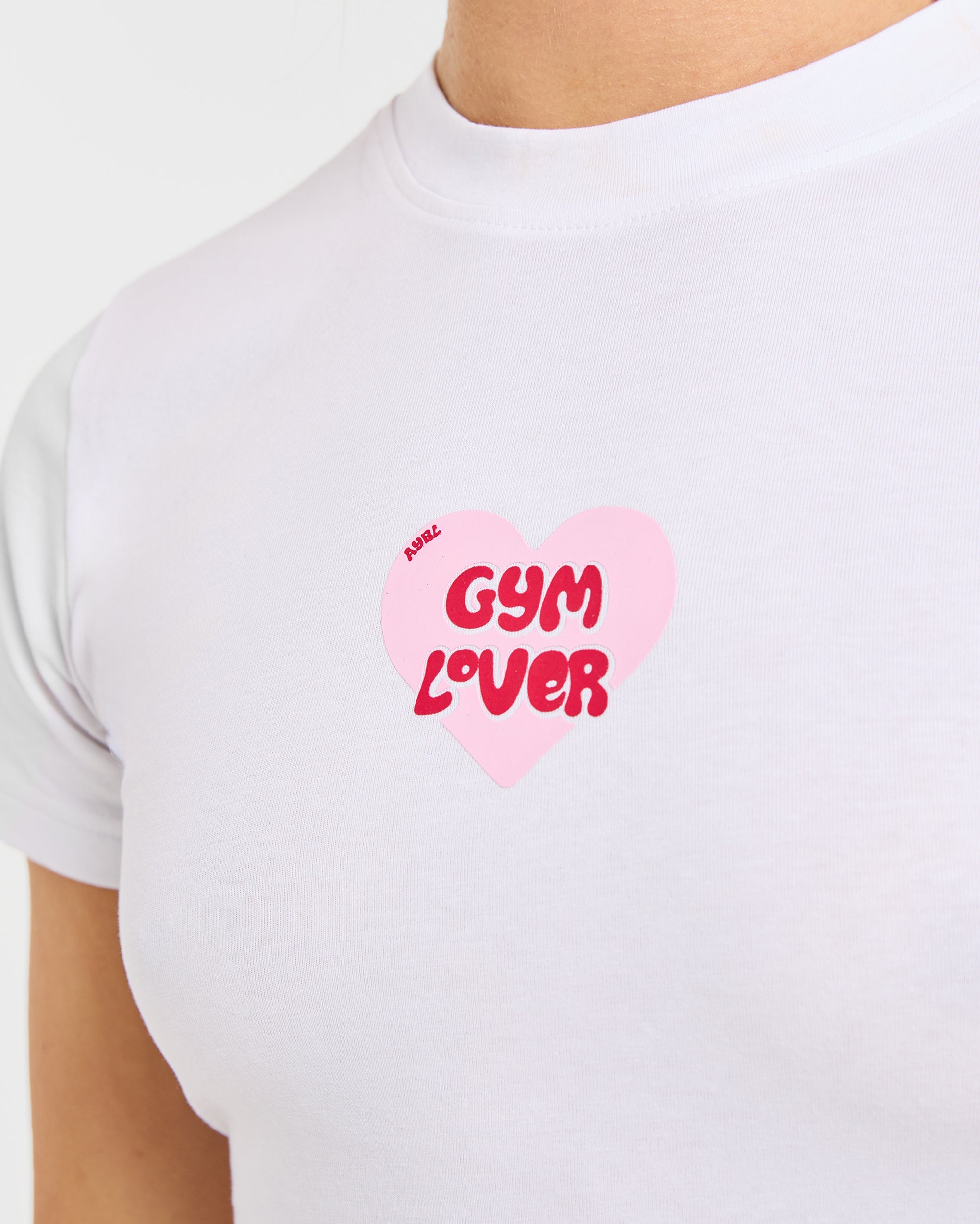 Gym Lover Baby Tee - Blanc