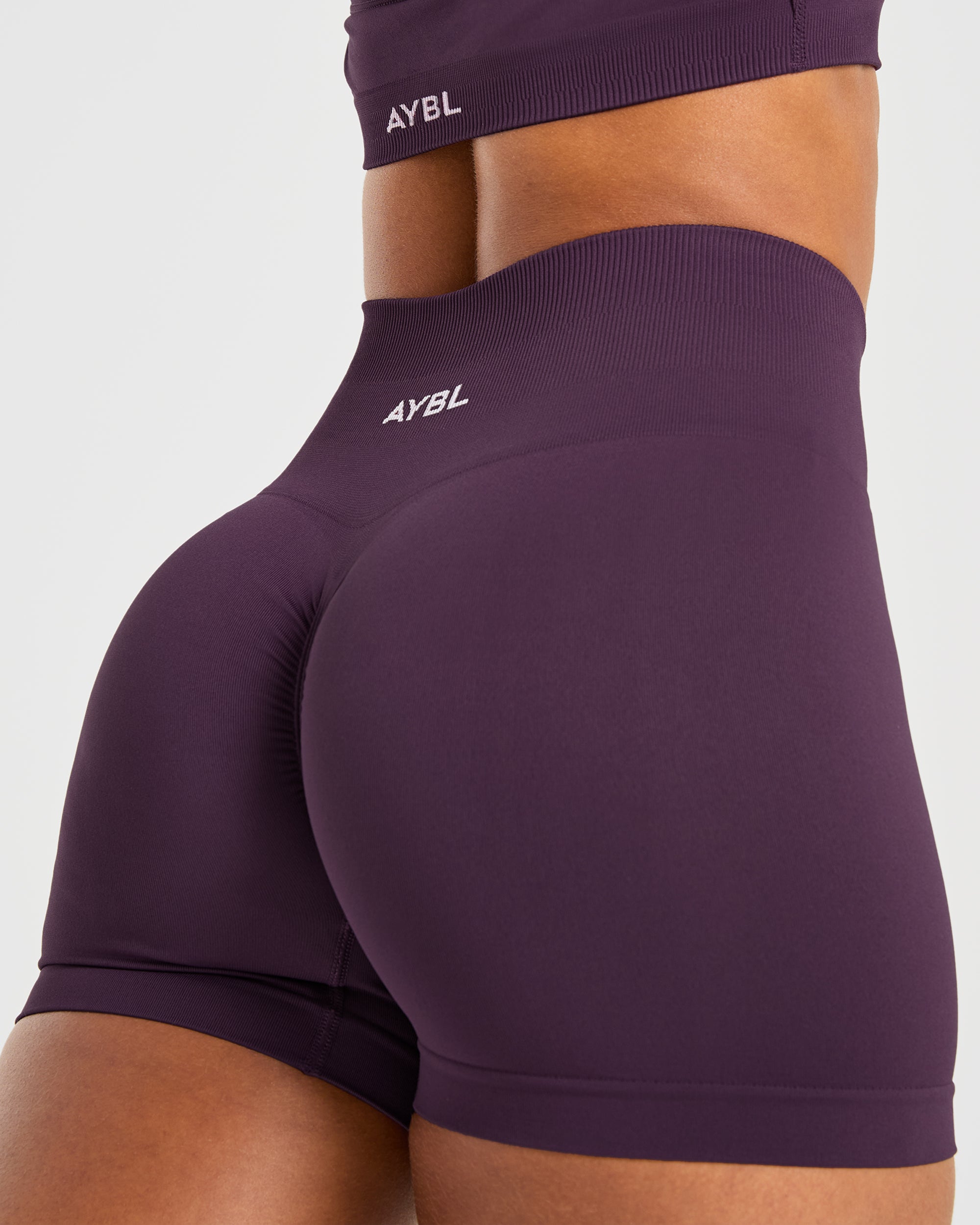 Power Seamless Shorts - Grape Wine