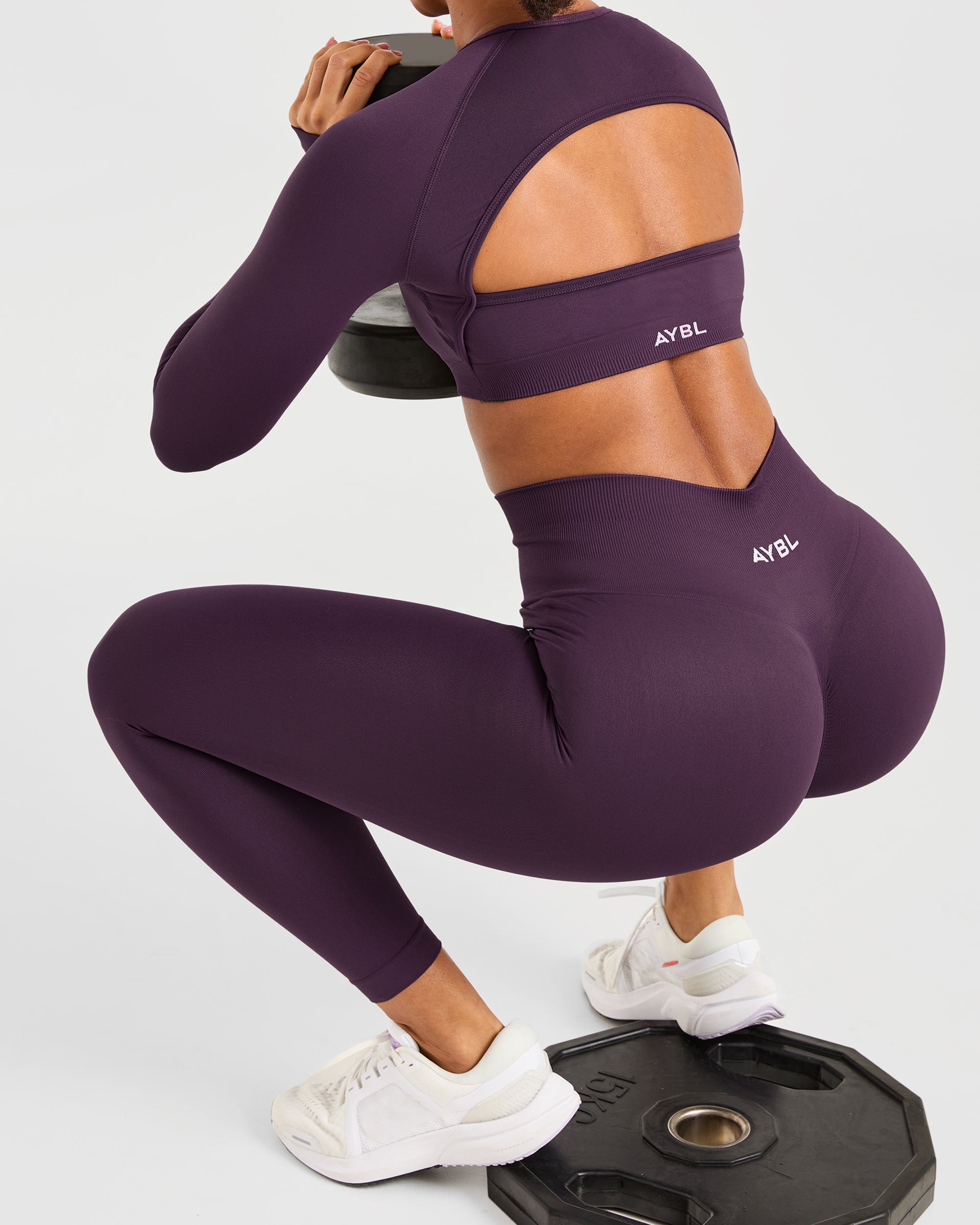 Power Seamless Leggings - Grape Wine